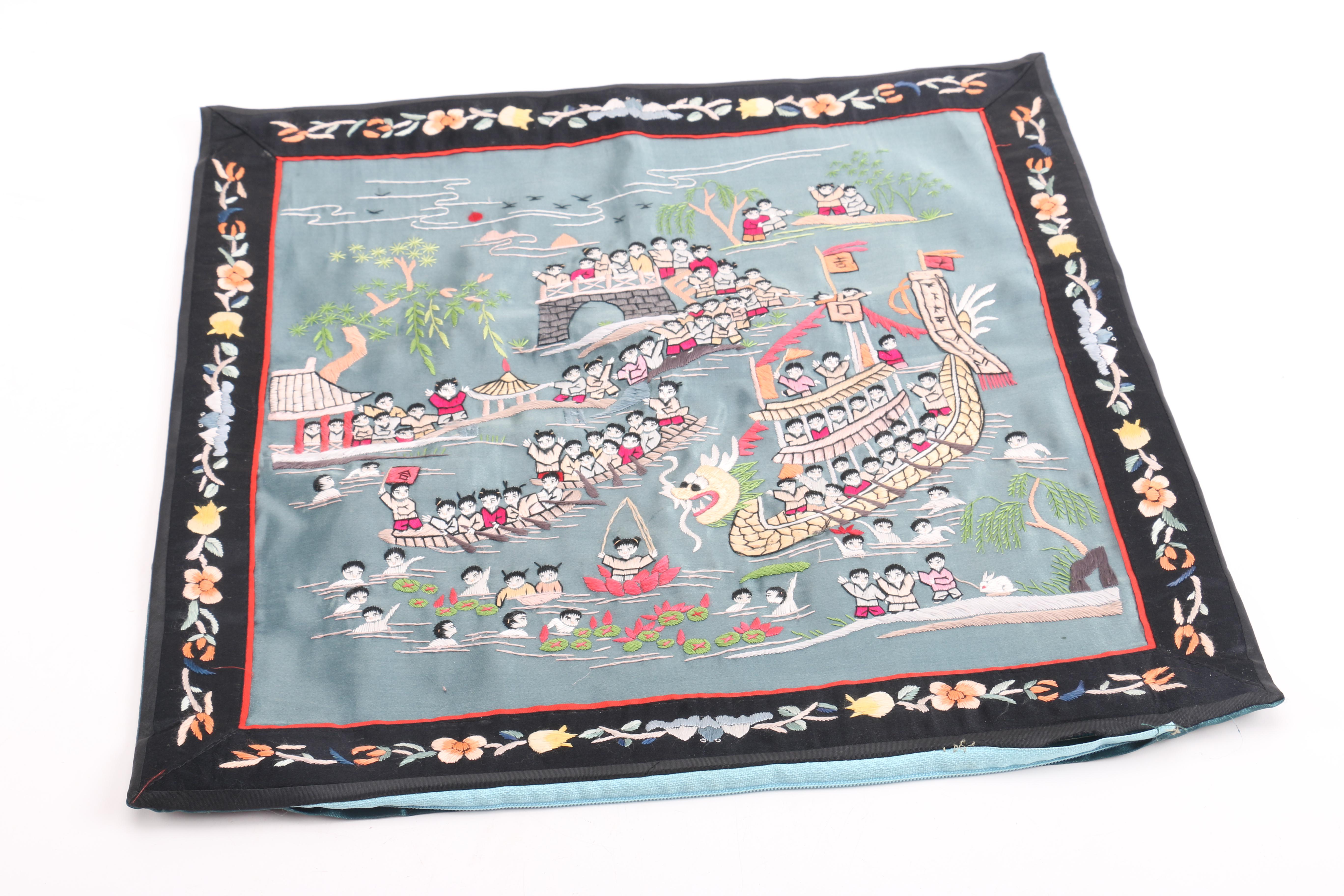 Chinese Chop Sticks with Napkins and Pillow Covers