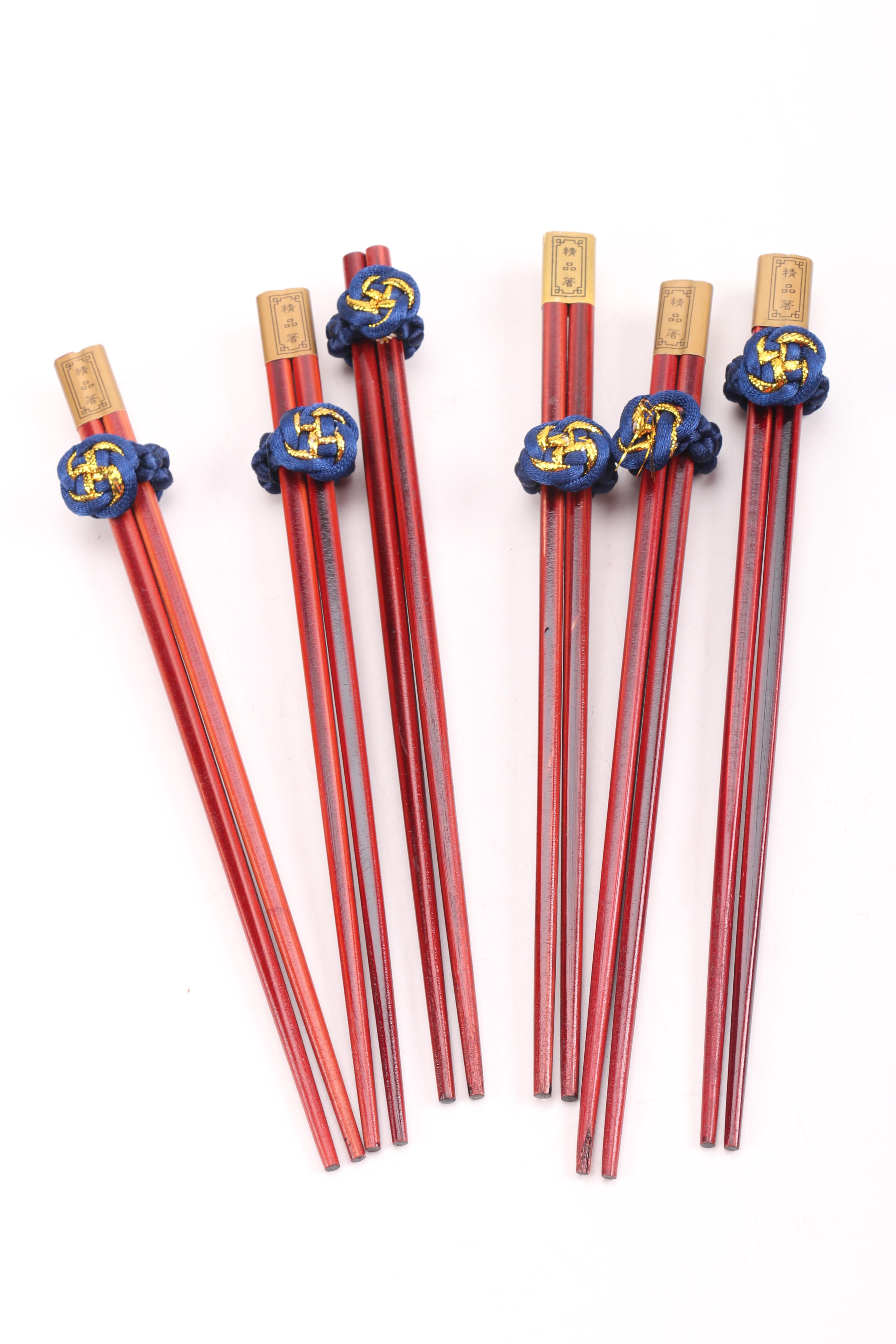 Chinese Chop Sticks with Napkins and Pillow Covers