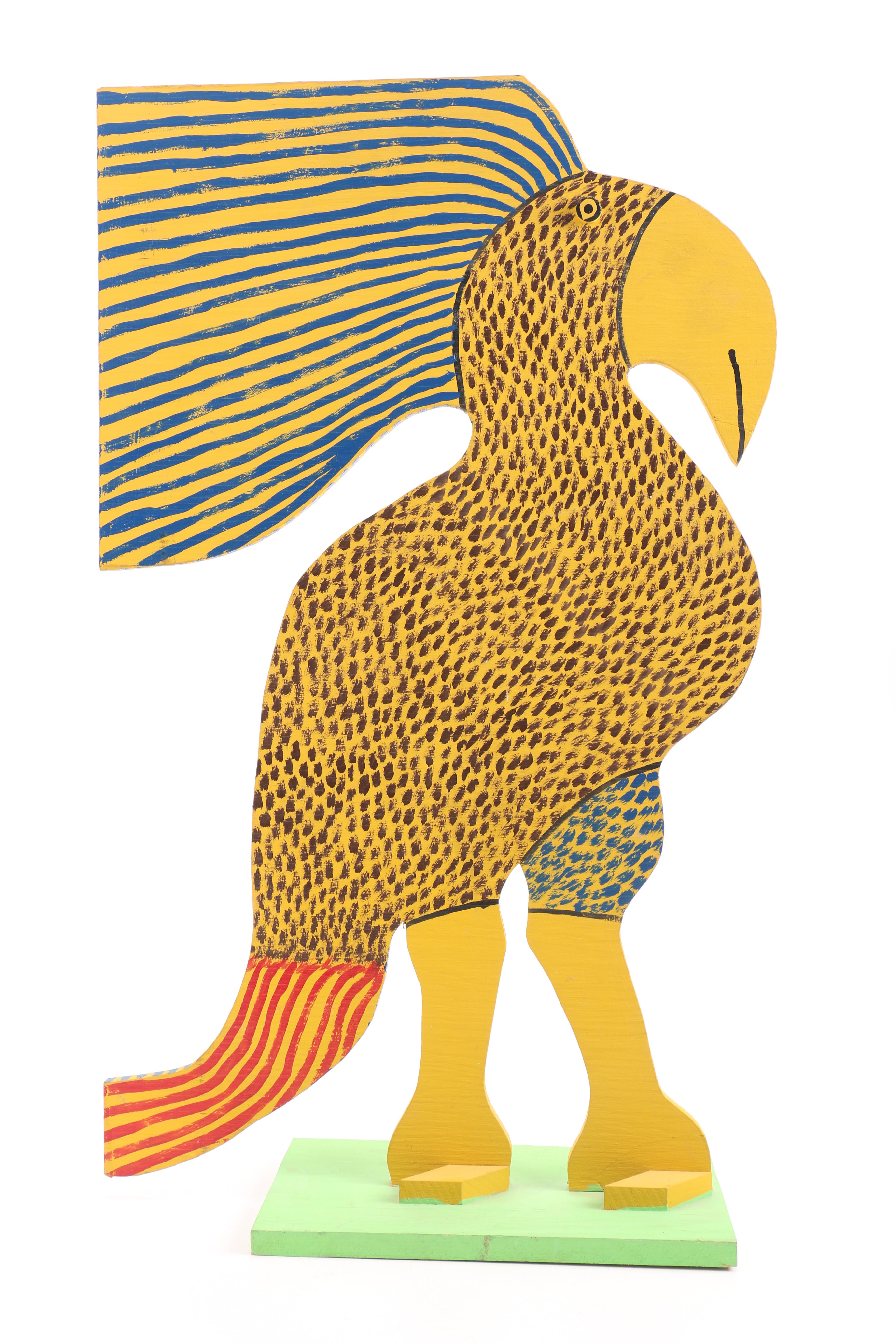 Marvin Finn Folk Art Parrot Sculpture