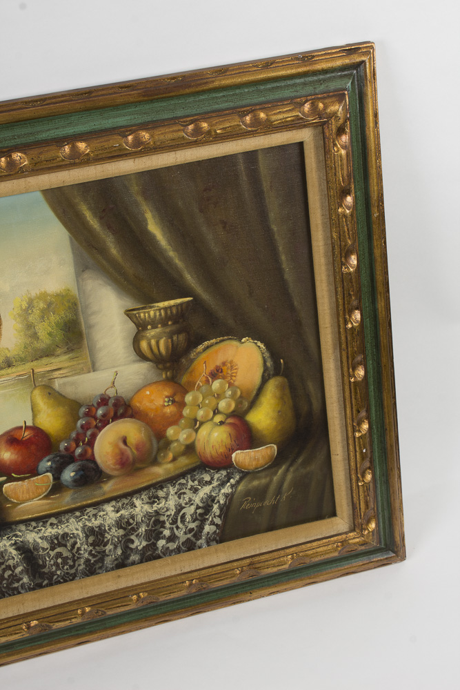 Johan Karoly Reinprecht Still Life Oil Painting on Canvas