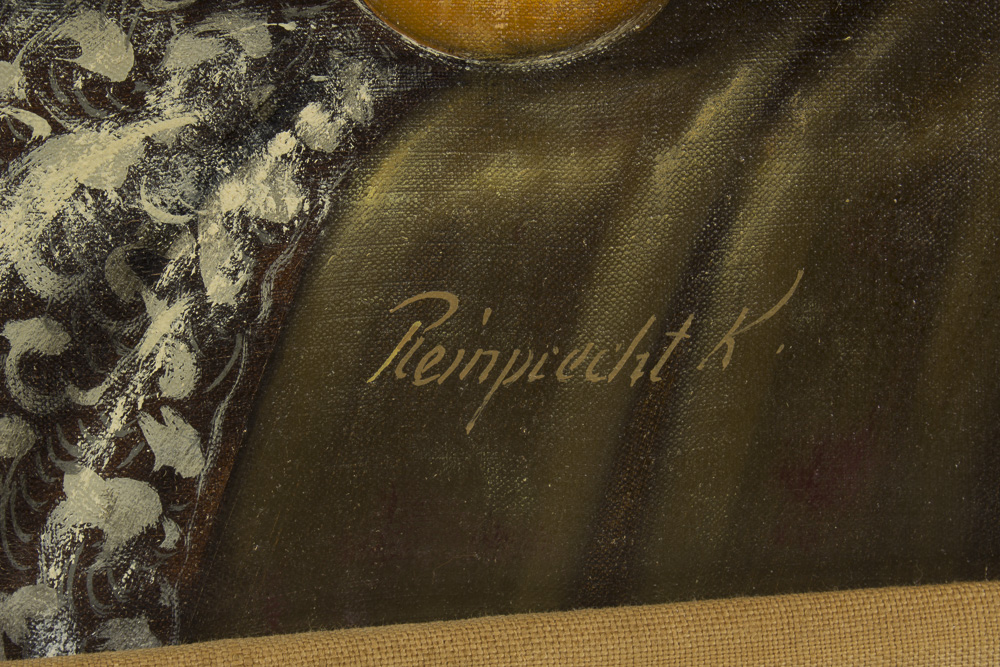 Johan Karoly Reinprecht Still Life Oil Painting on Canvas