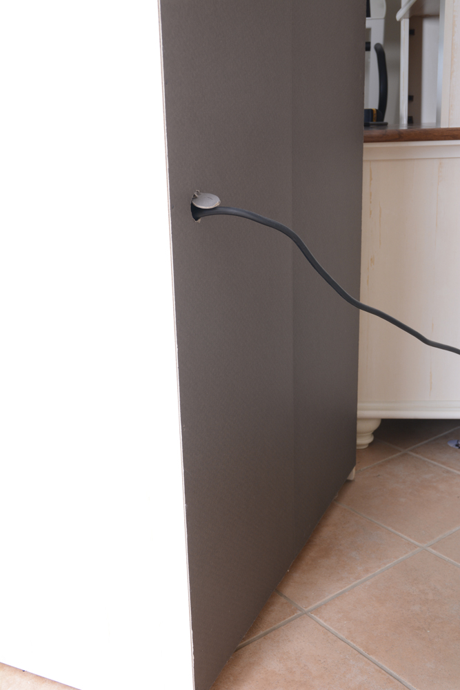 White Cabinet with Rolling Desk by Sauder