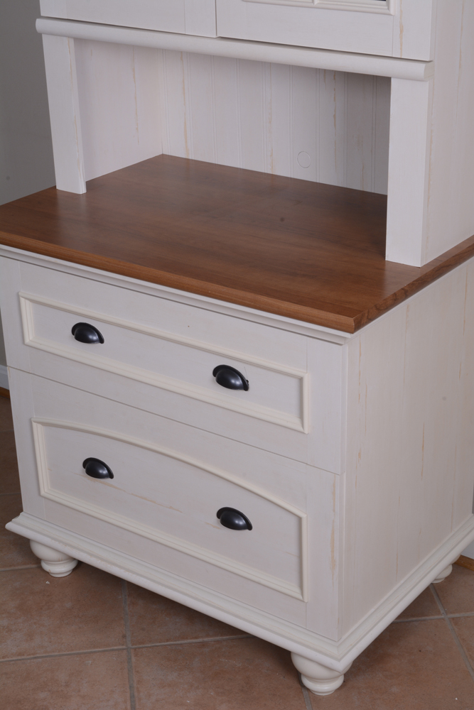 Cottage Style White Hutch