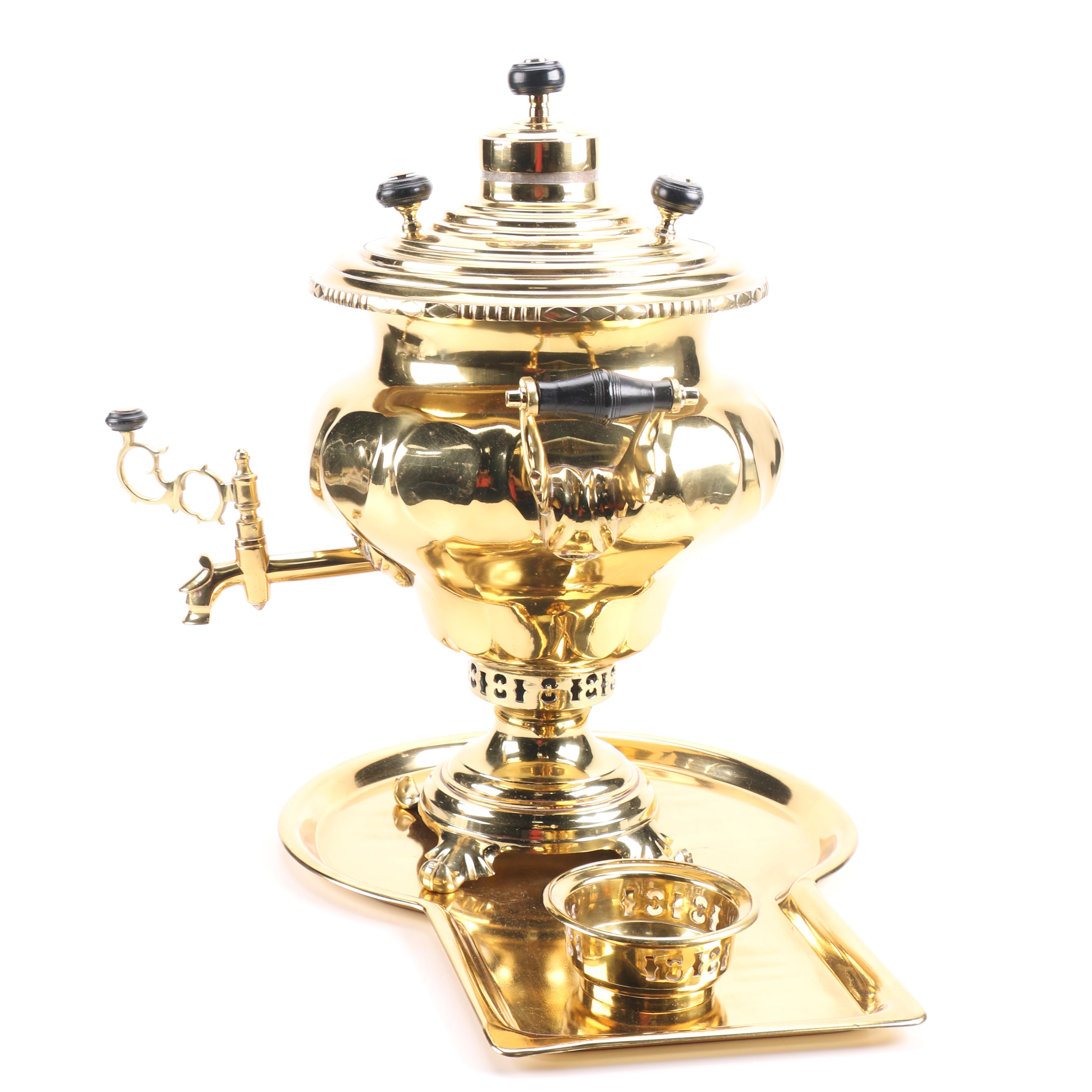 Brass Samovar and Tray