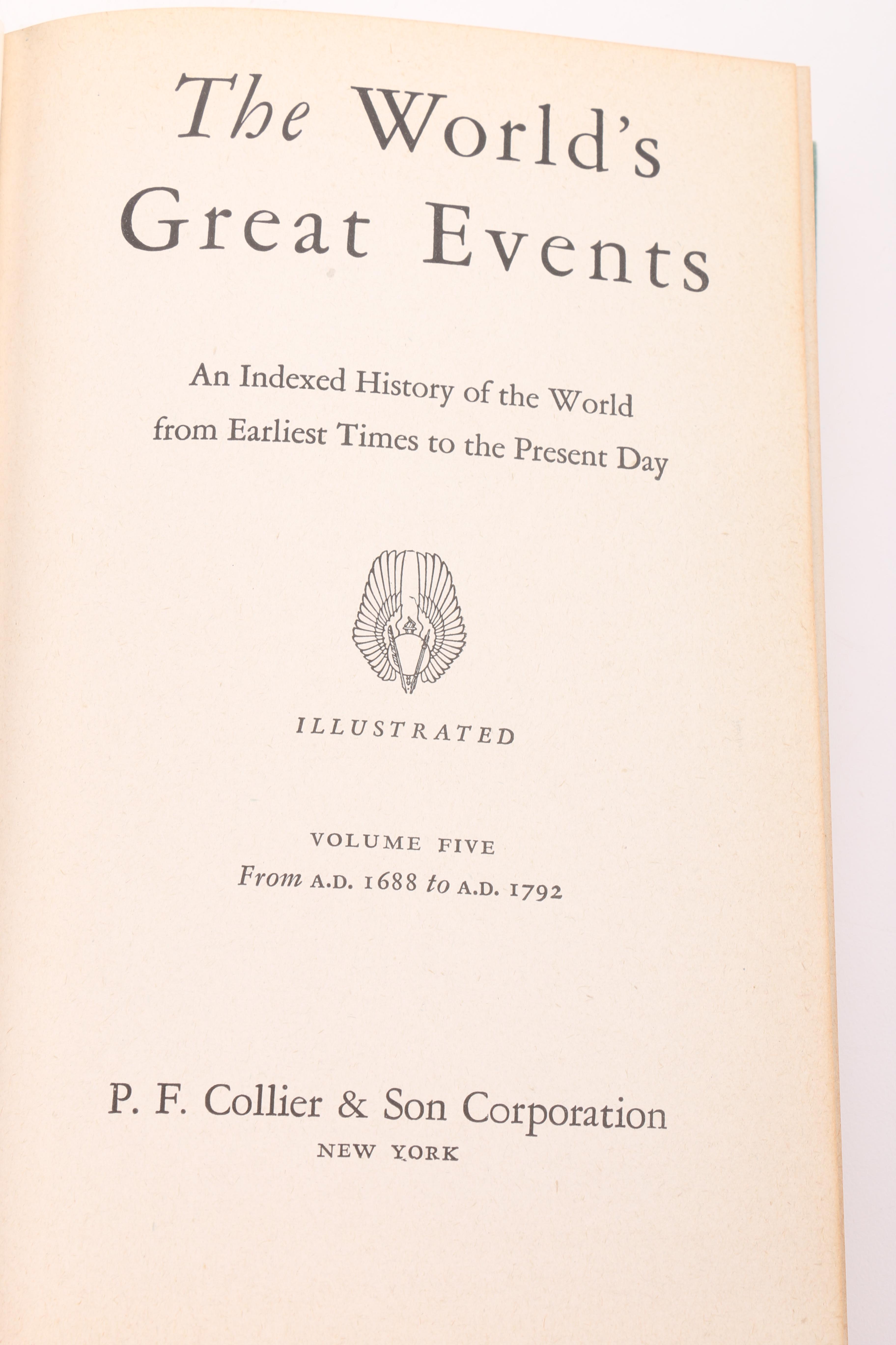 1945 "The World's Great Events" Volumes I-X