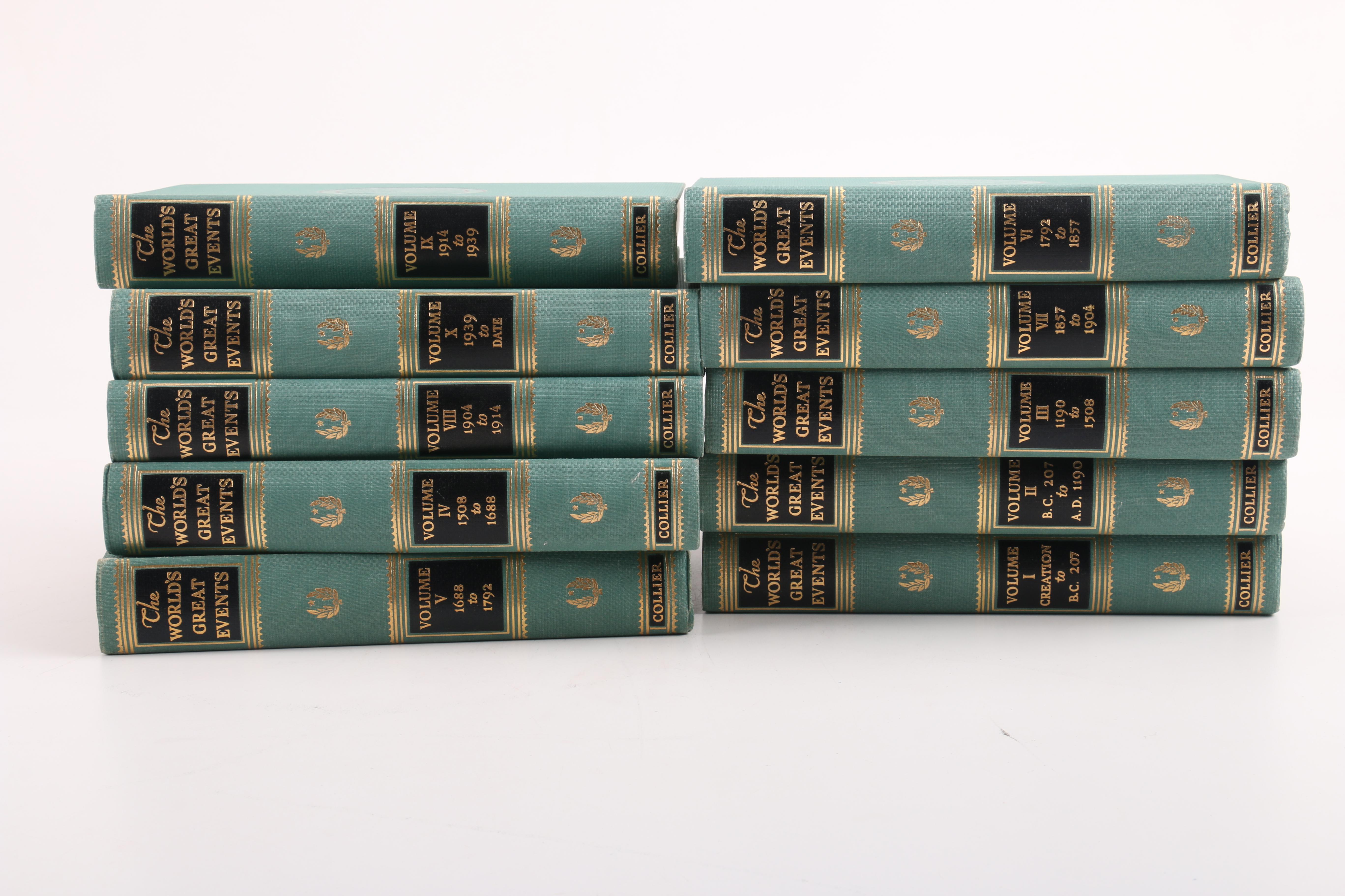 1945 "The World's Great Events" Volumes I-X
