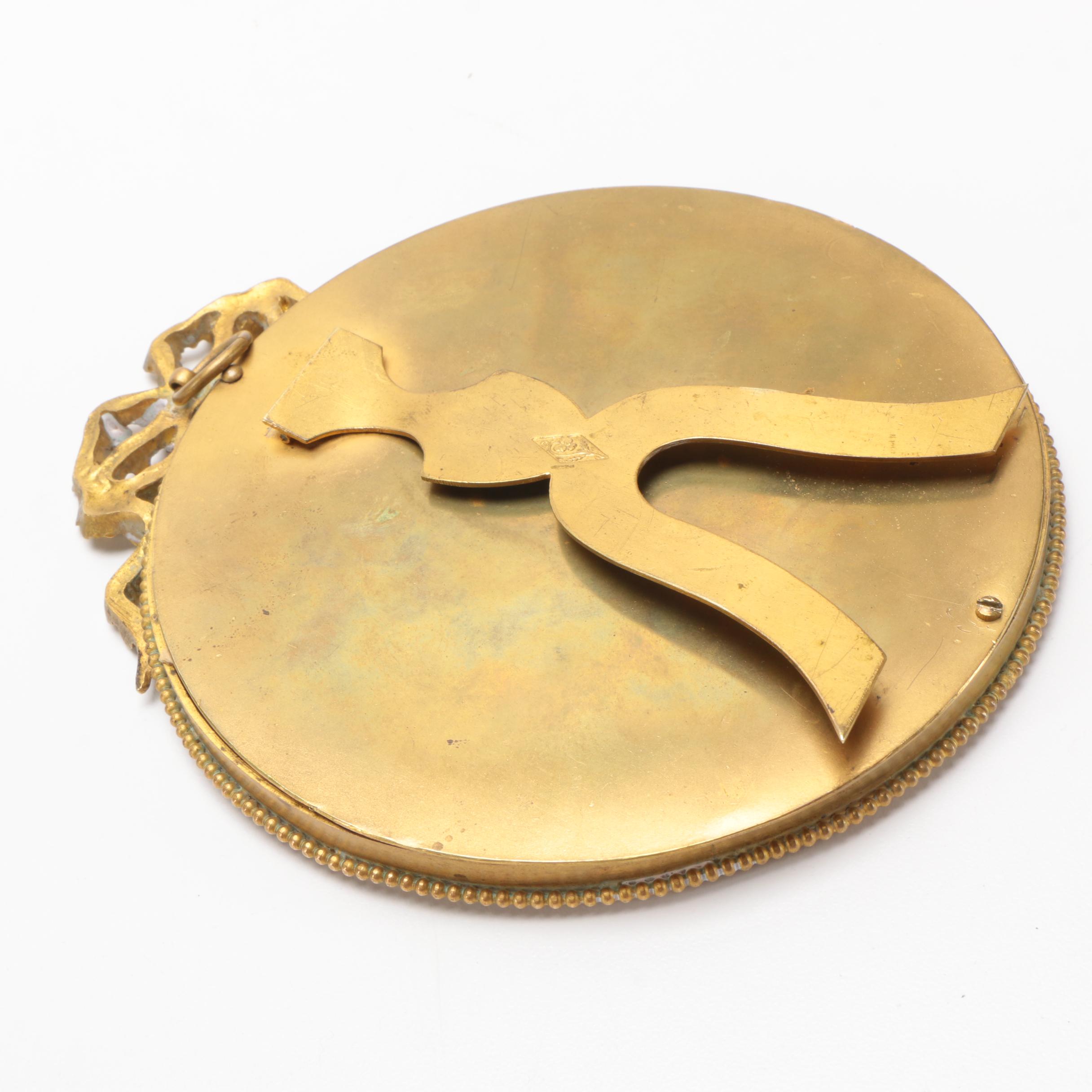 C. Roberts Oil on Wax Miniature Portrait of a Lady