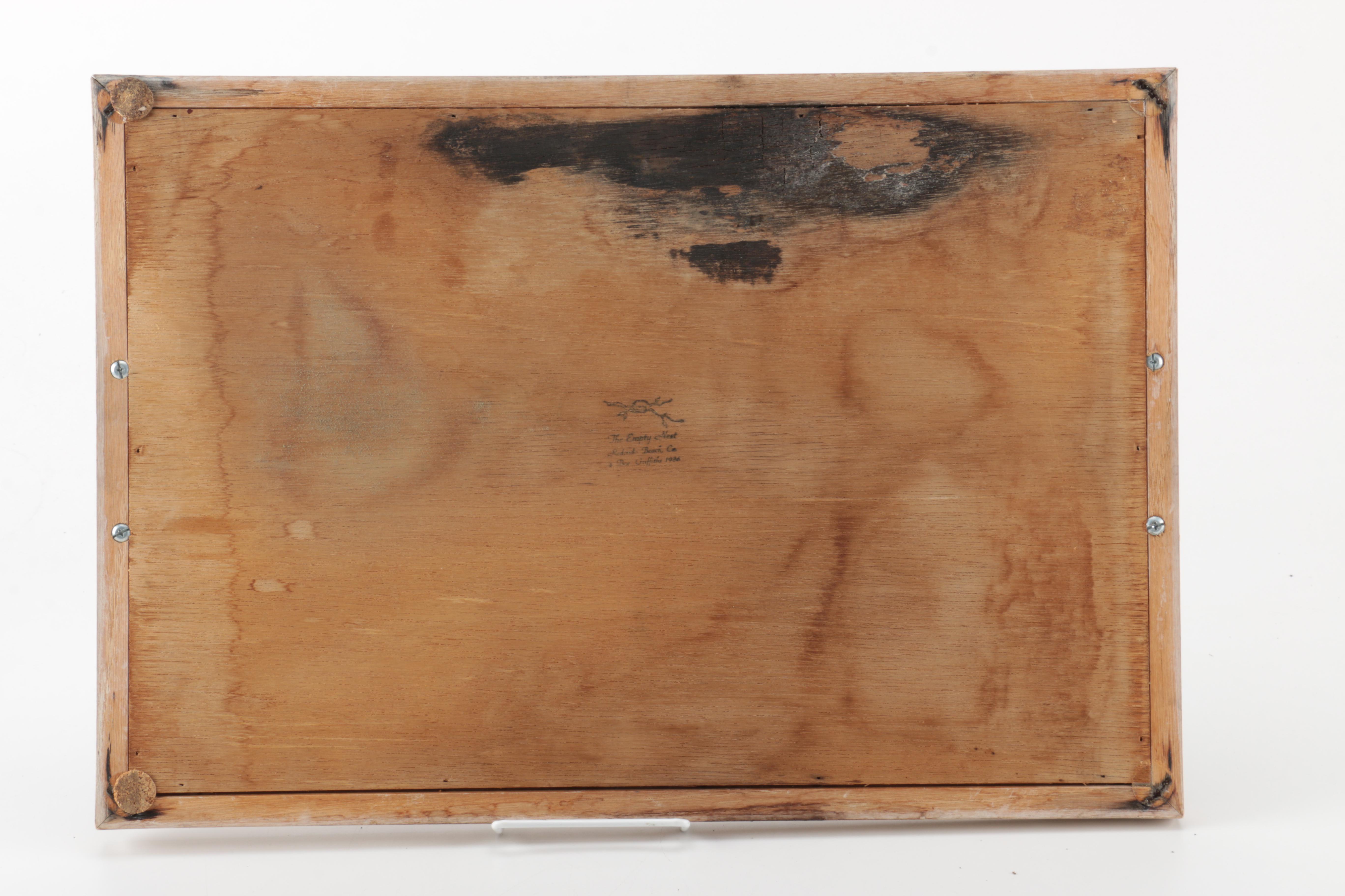 The Empty Nest Wooden Tray With Tiles