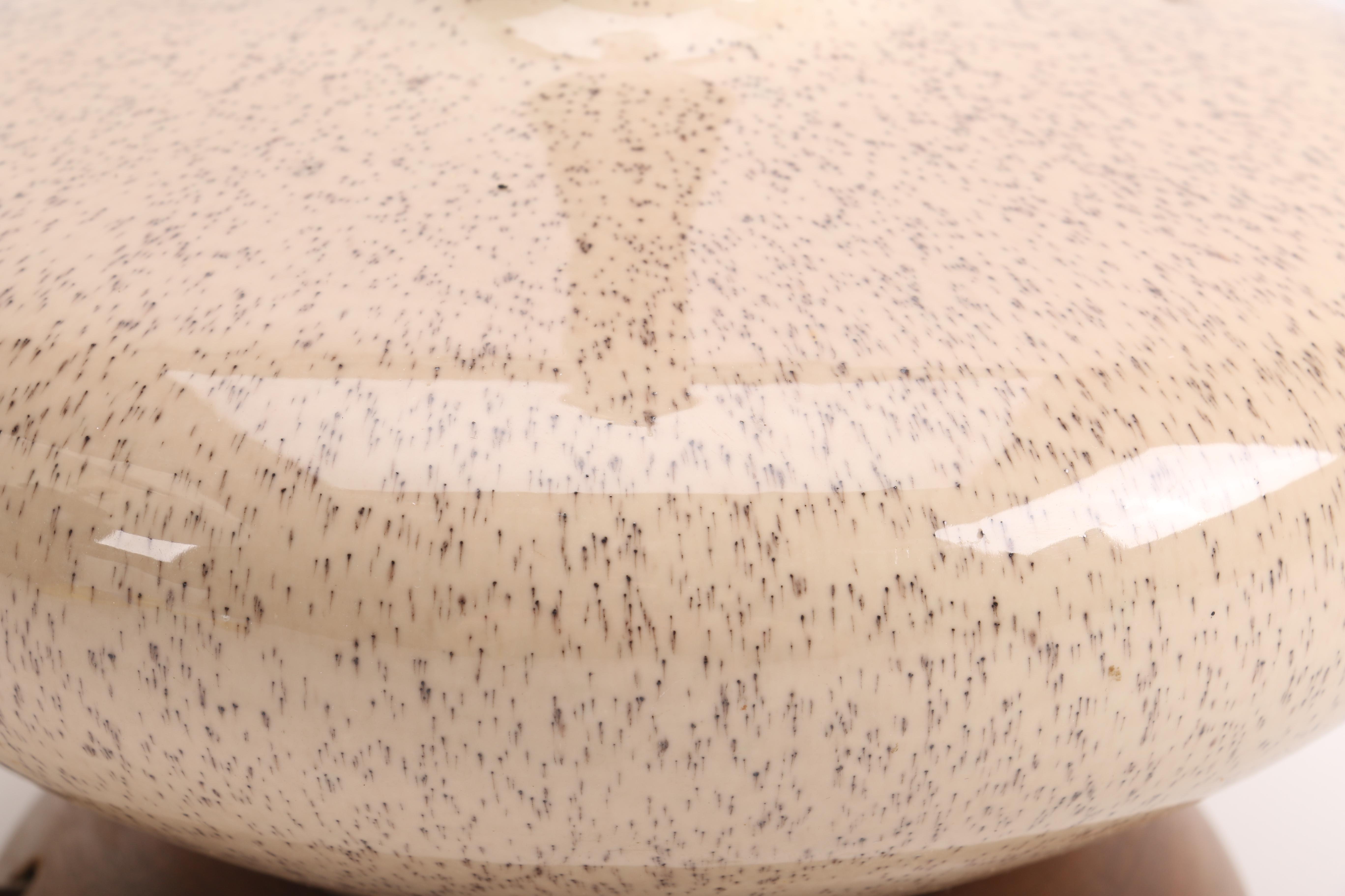 Mid Century Modern Ceramic and Wood Lamp