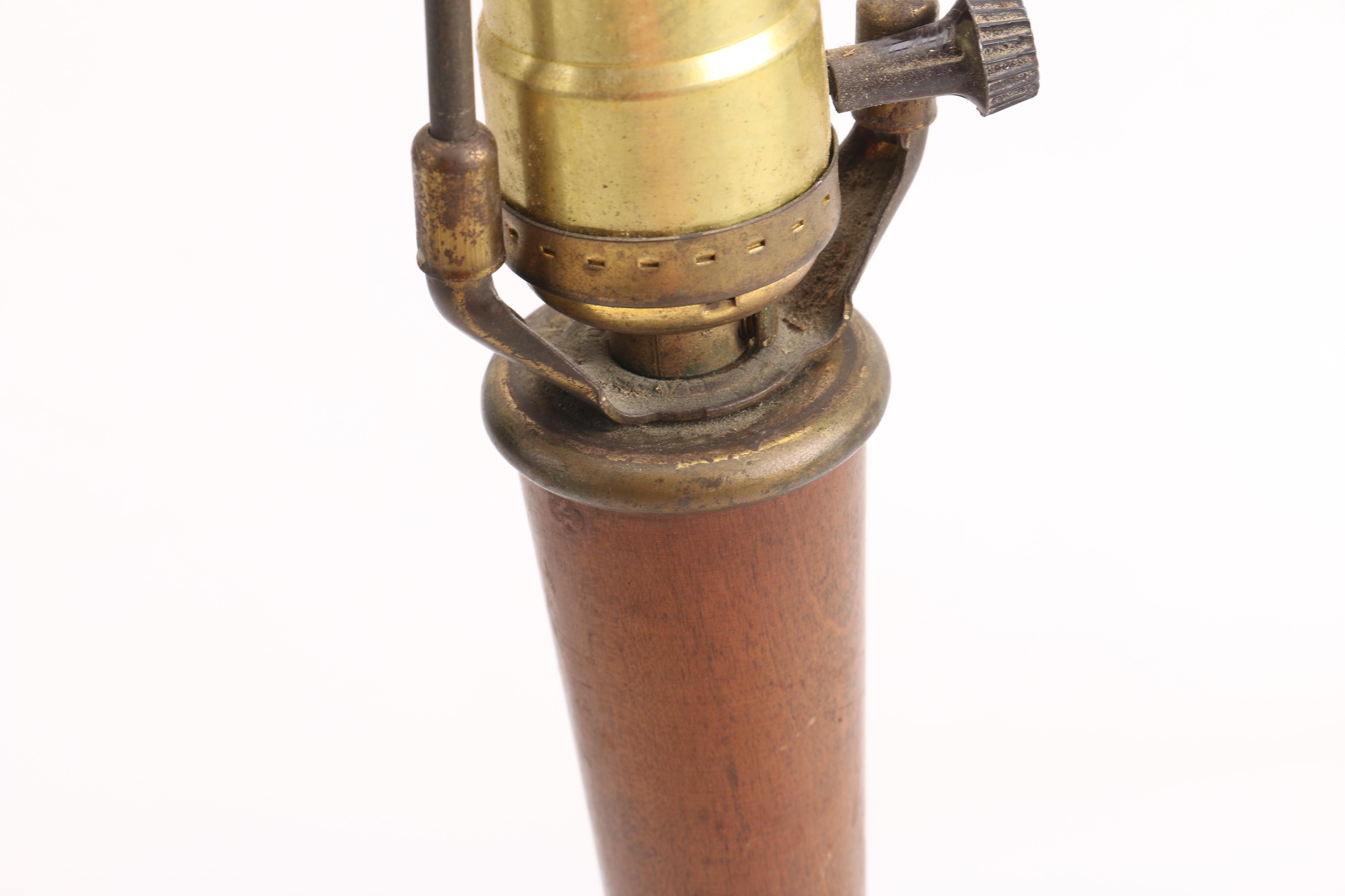 Mid Century Modern Ceramic and Wood Lamp