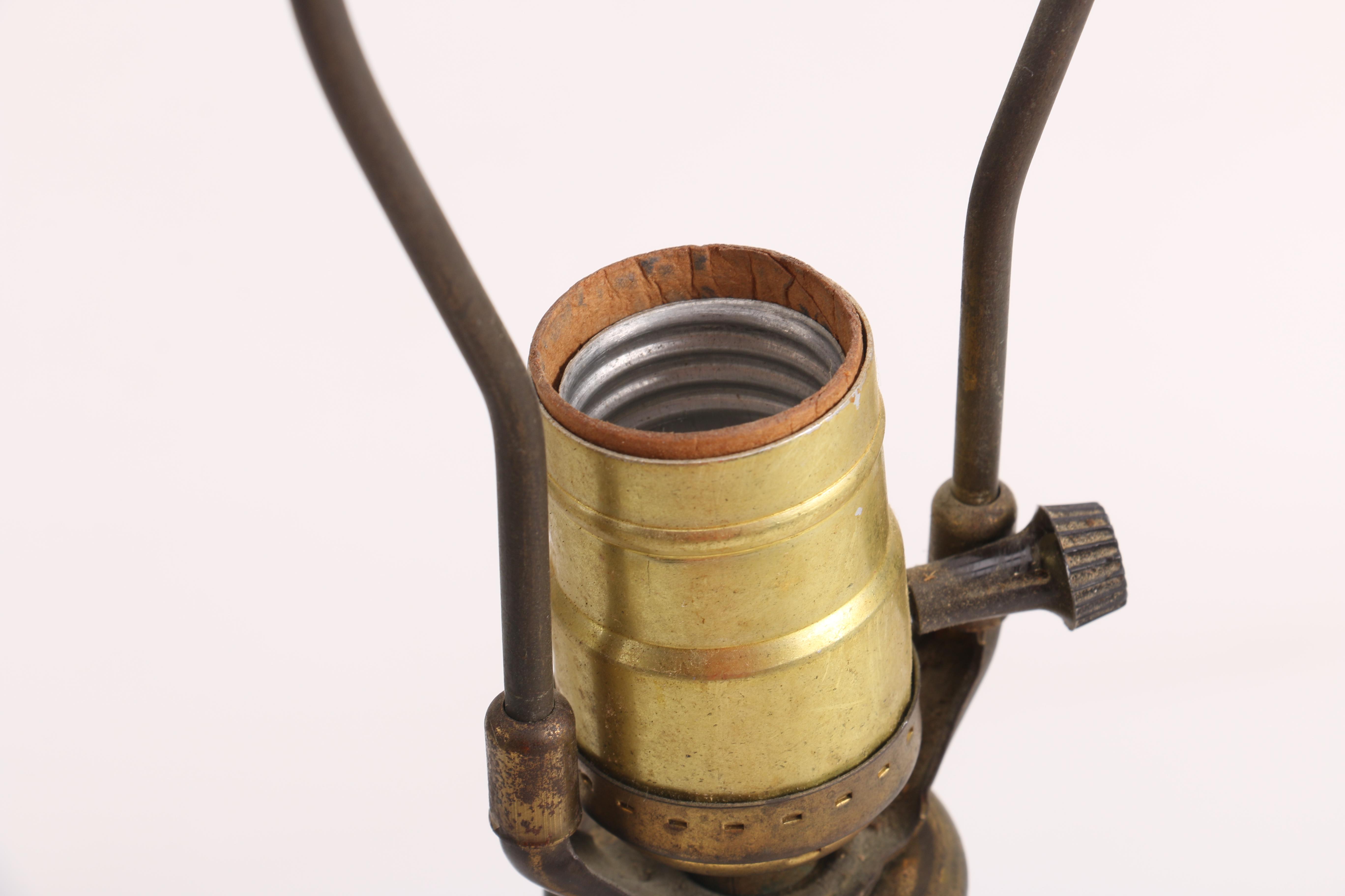 Mid Century Modern Ceramic and Wood Lamp