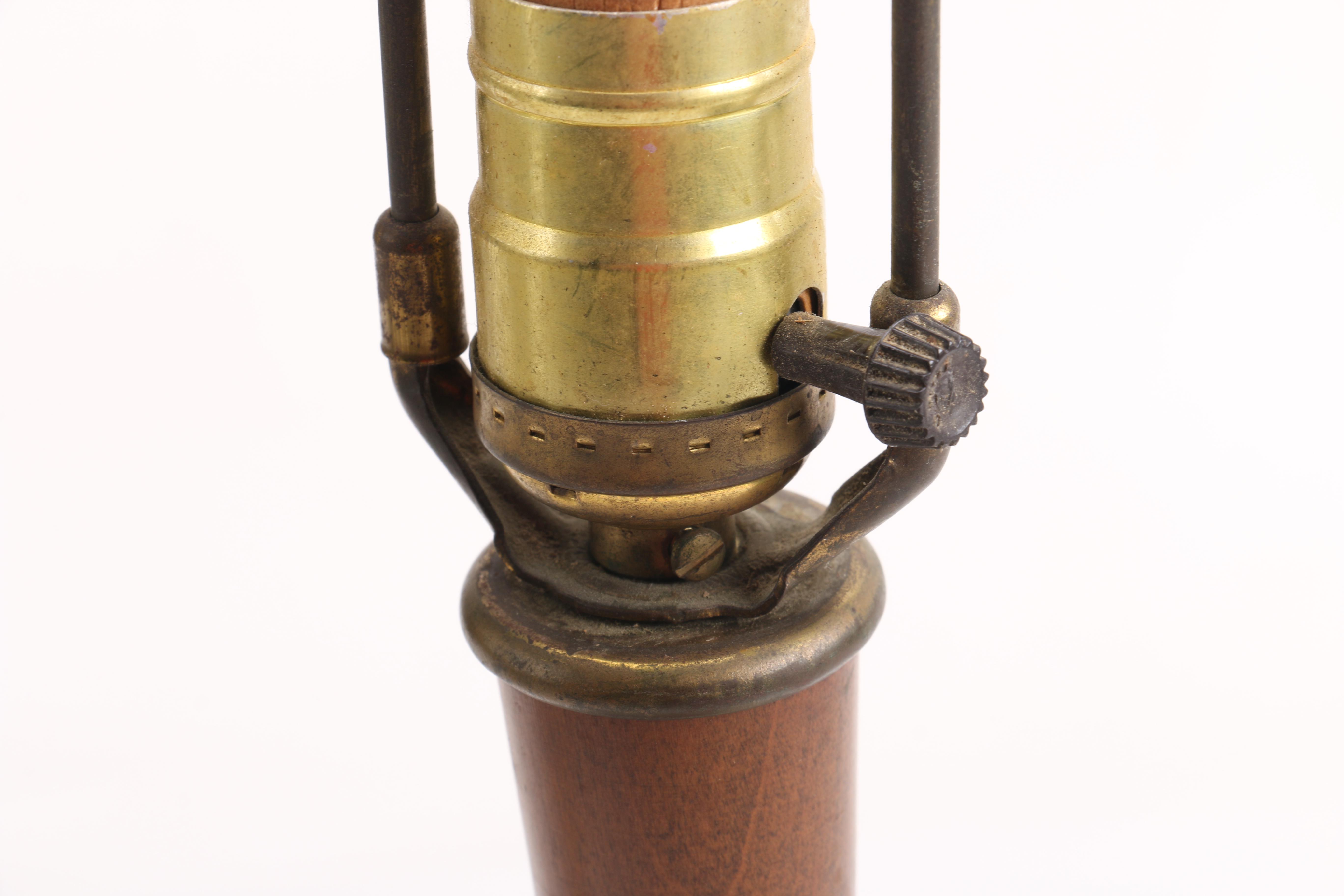 Mid Century Modern Ceramic and Wood Lamp