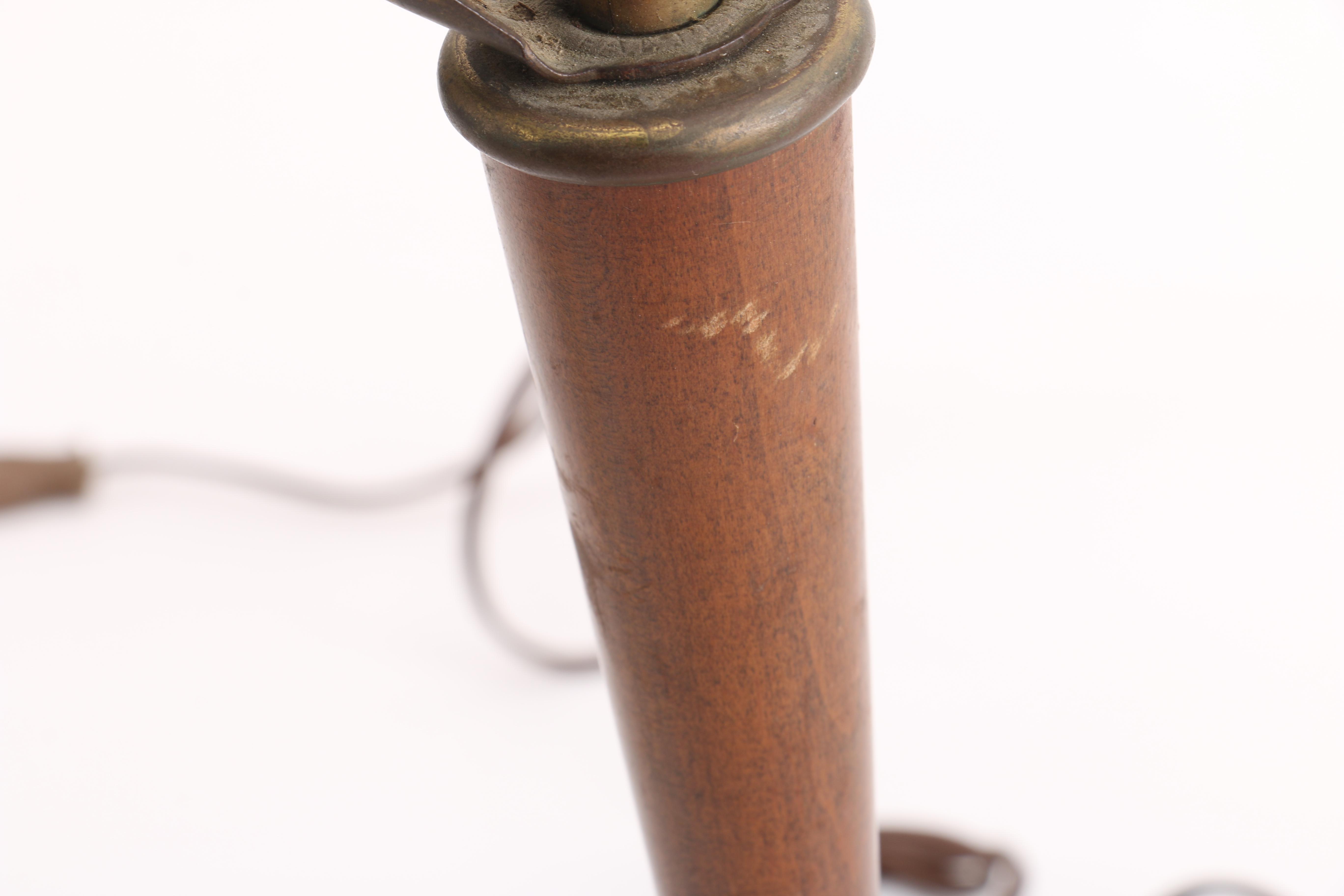 Mid Century Modern Ceramic and Wood Lamp