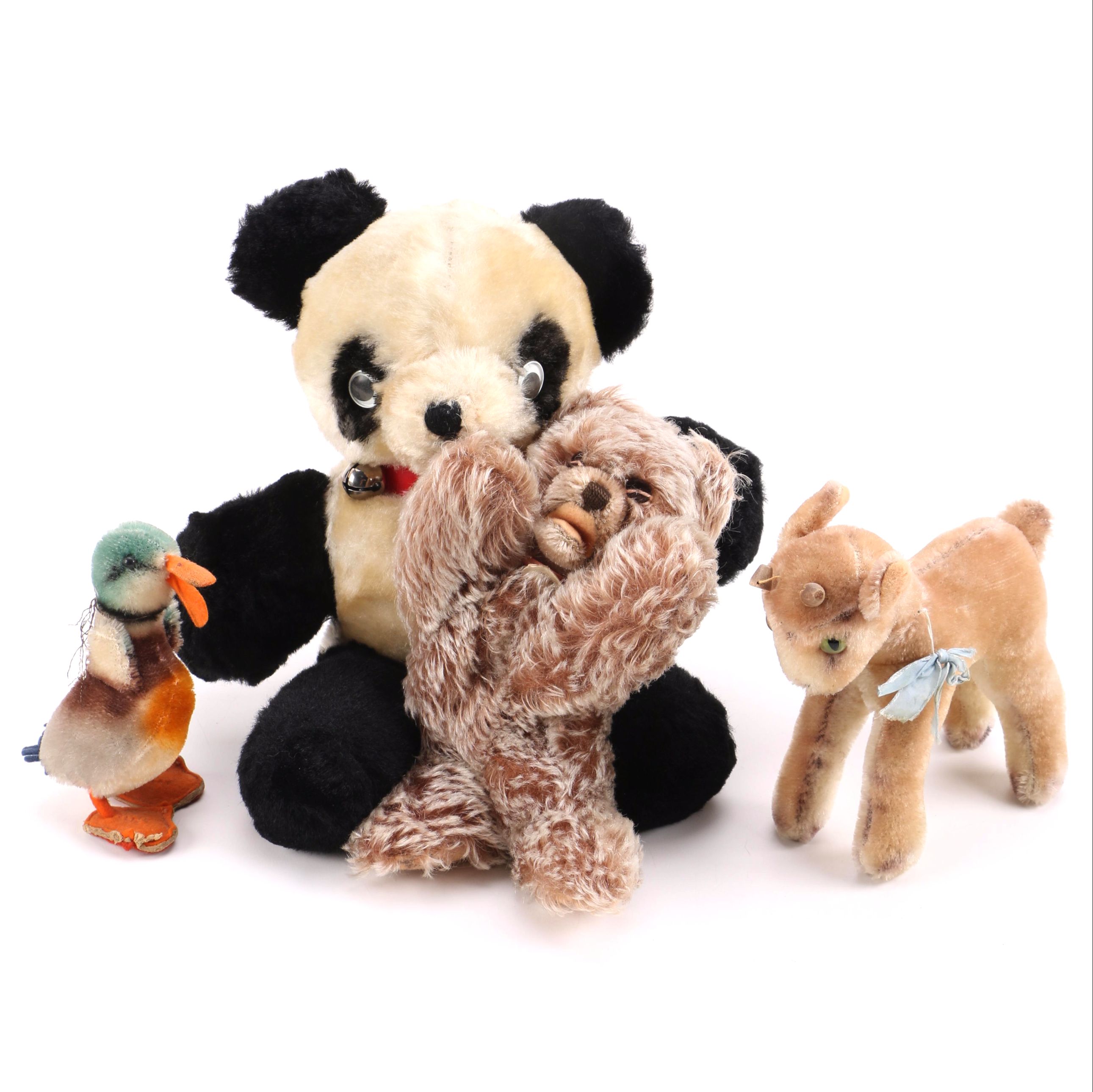 Vintage Plush Toys Including Gund and Steiff