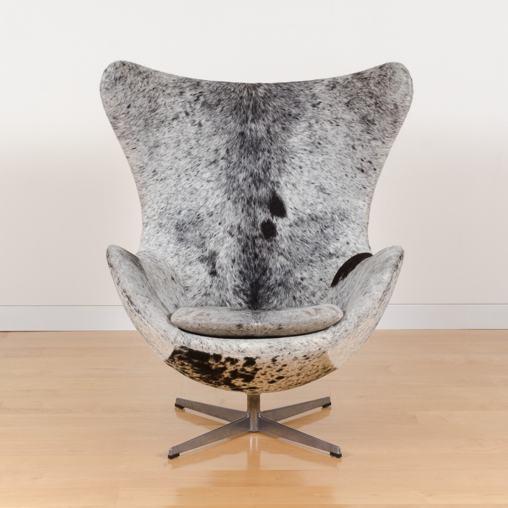 Arne Jacobsen Style Cowhide Egg Chair