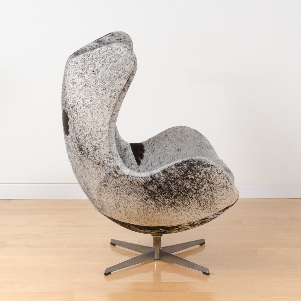 Arne Jacobsen Style Cowhide Egg Chair
