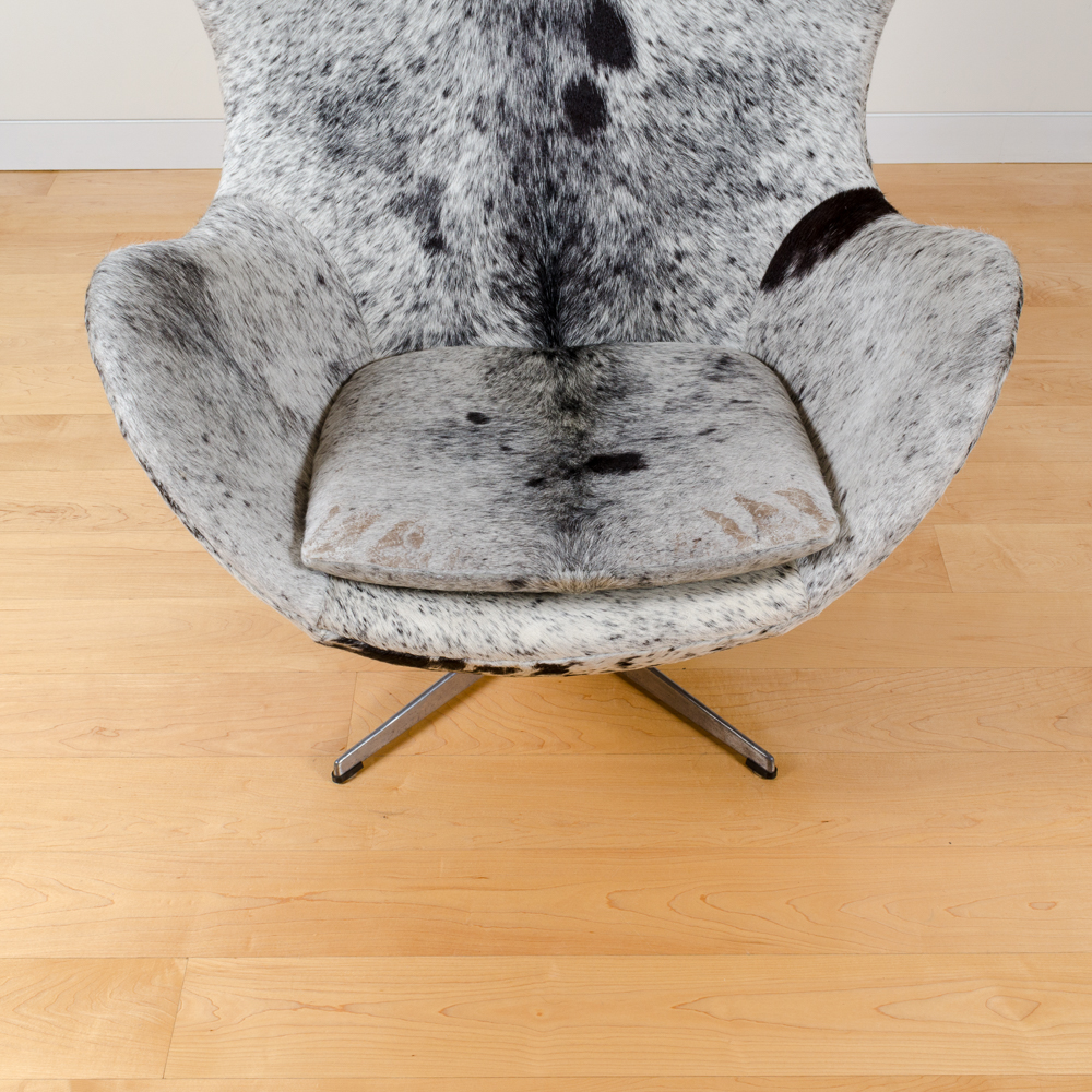 Arne Jacobsen Style Cowhide Egg Chair