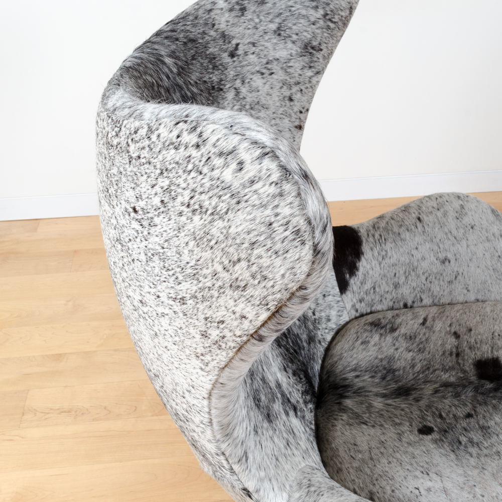 Arne Jacobsen Style Cowhide Egg Chair