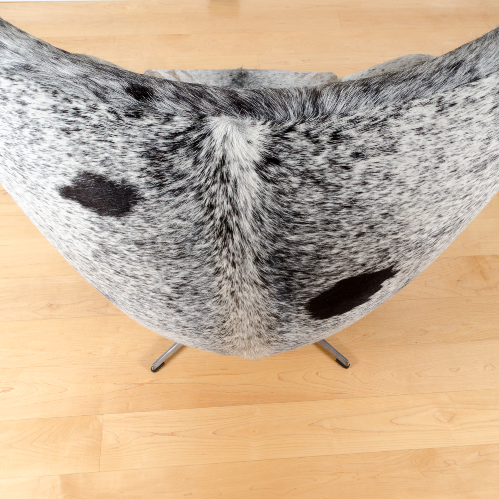 Arne Jacobsen Style Cowhide Egg Chair