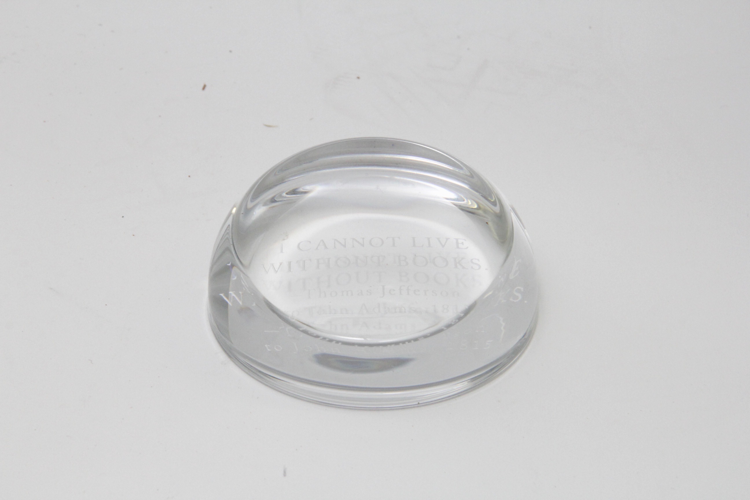 Paper Weight and United States Senate Crystal Ashtray
