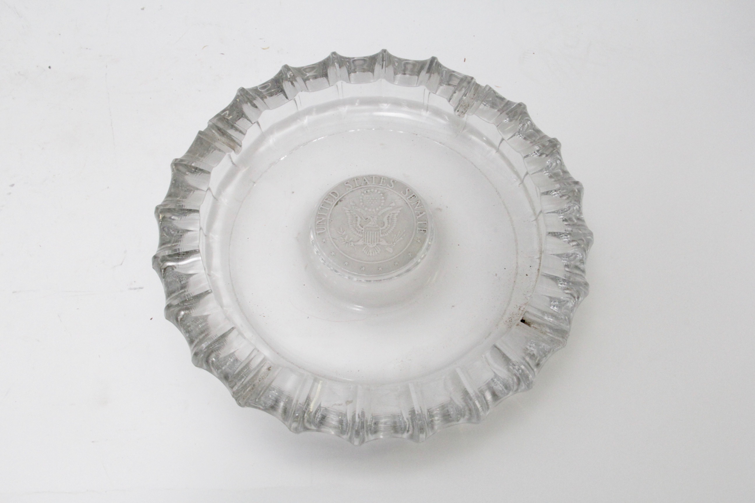 Paper Weight and United States Senate Crystal Ashtray
