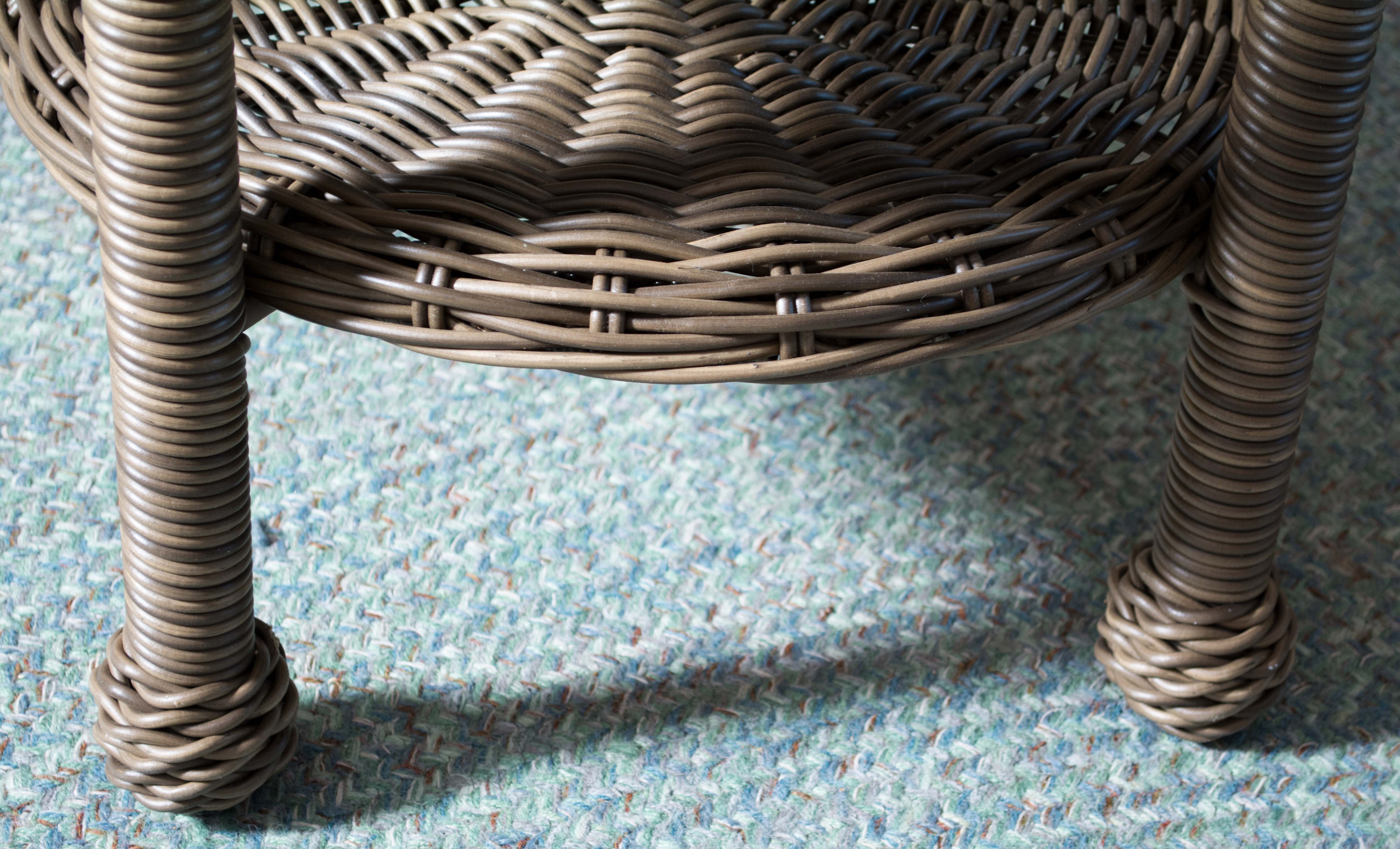 Frontgate Wicker Patio Sofa and Tables