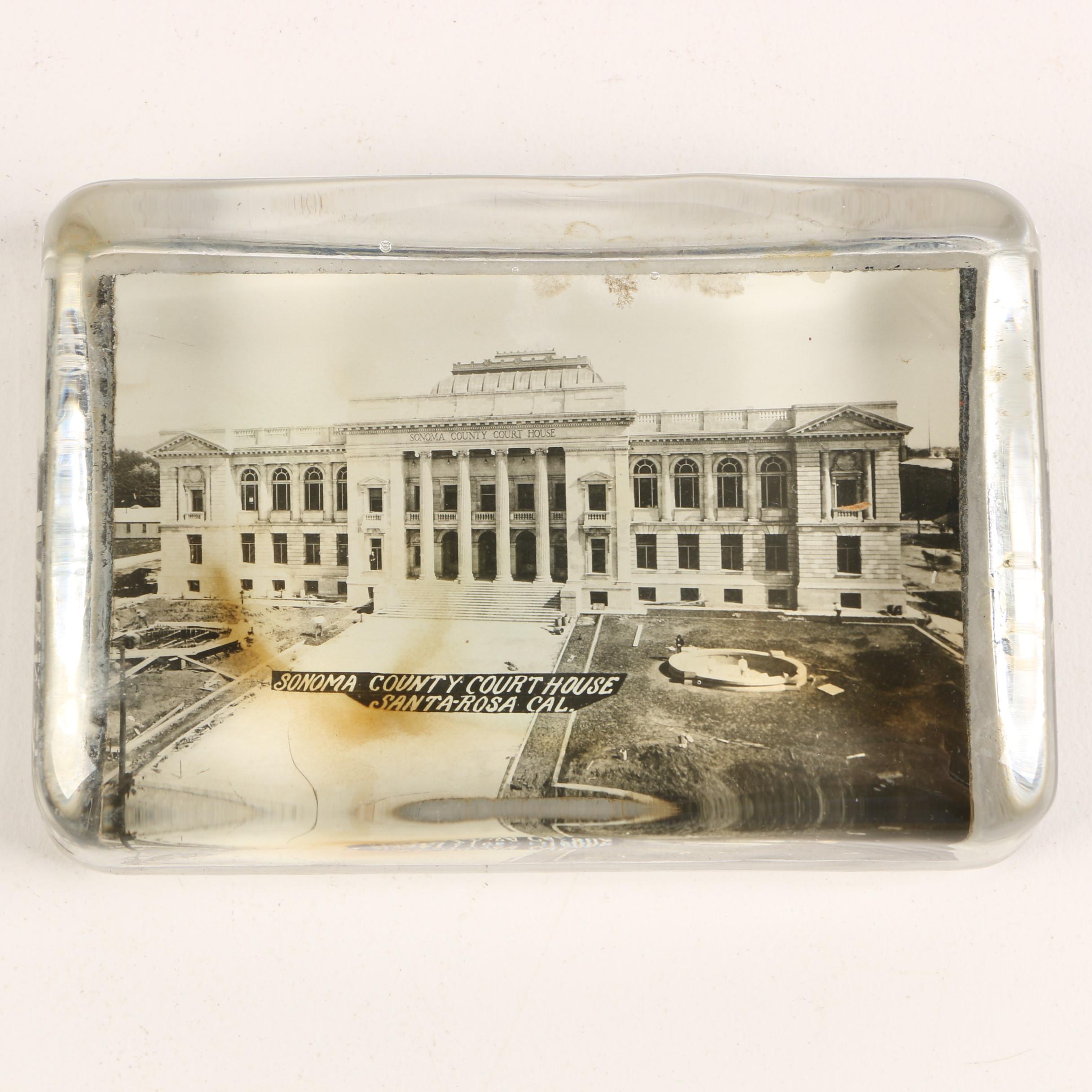 Lithographic Glass Paperweights