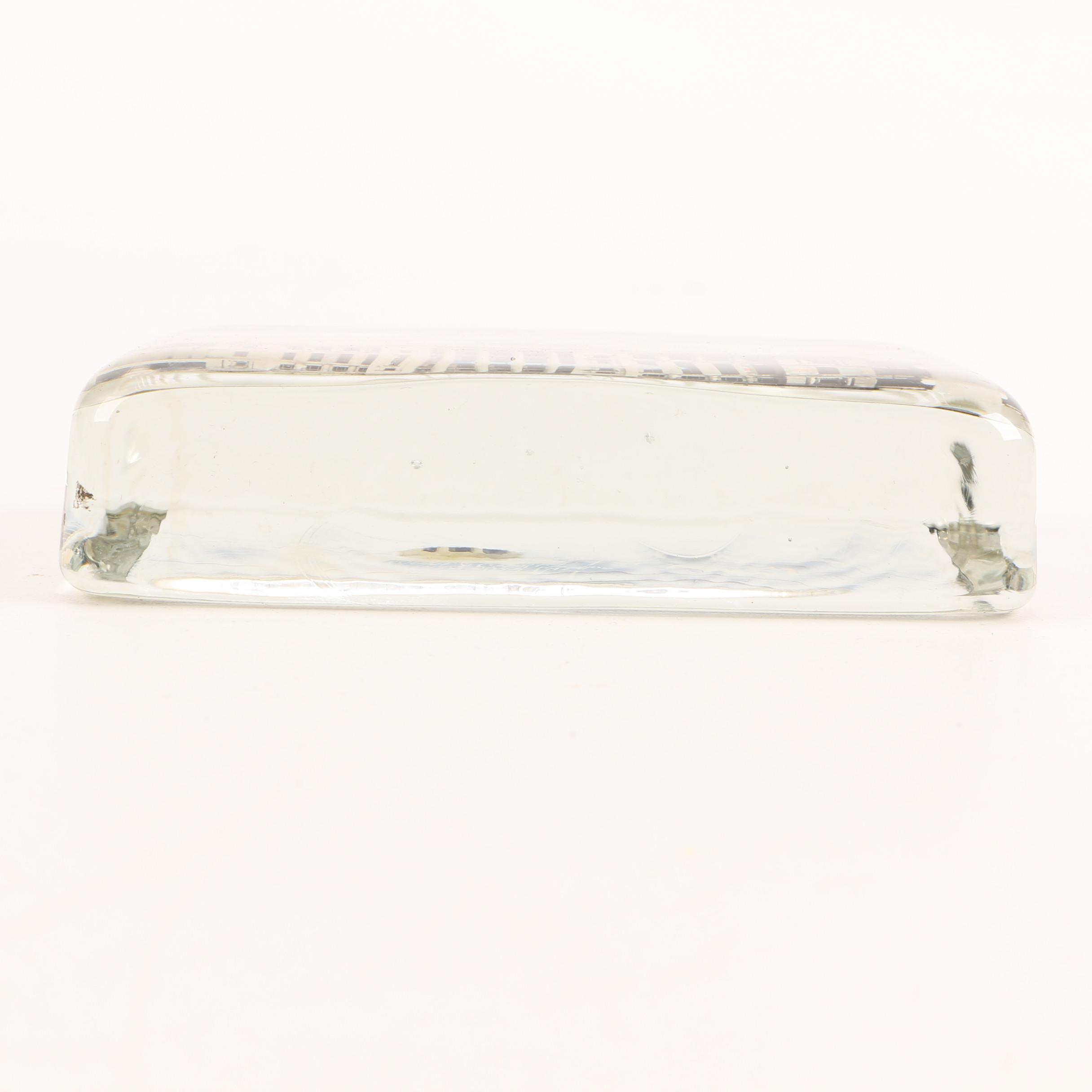 Lithographic Glass Paperweights