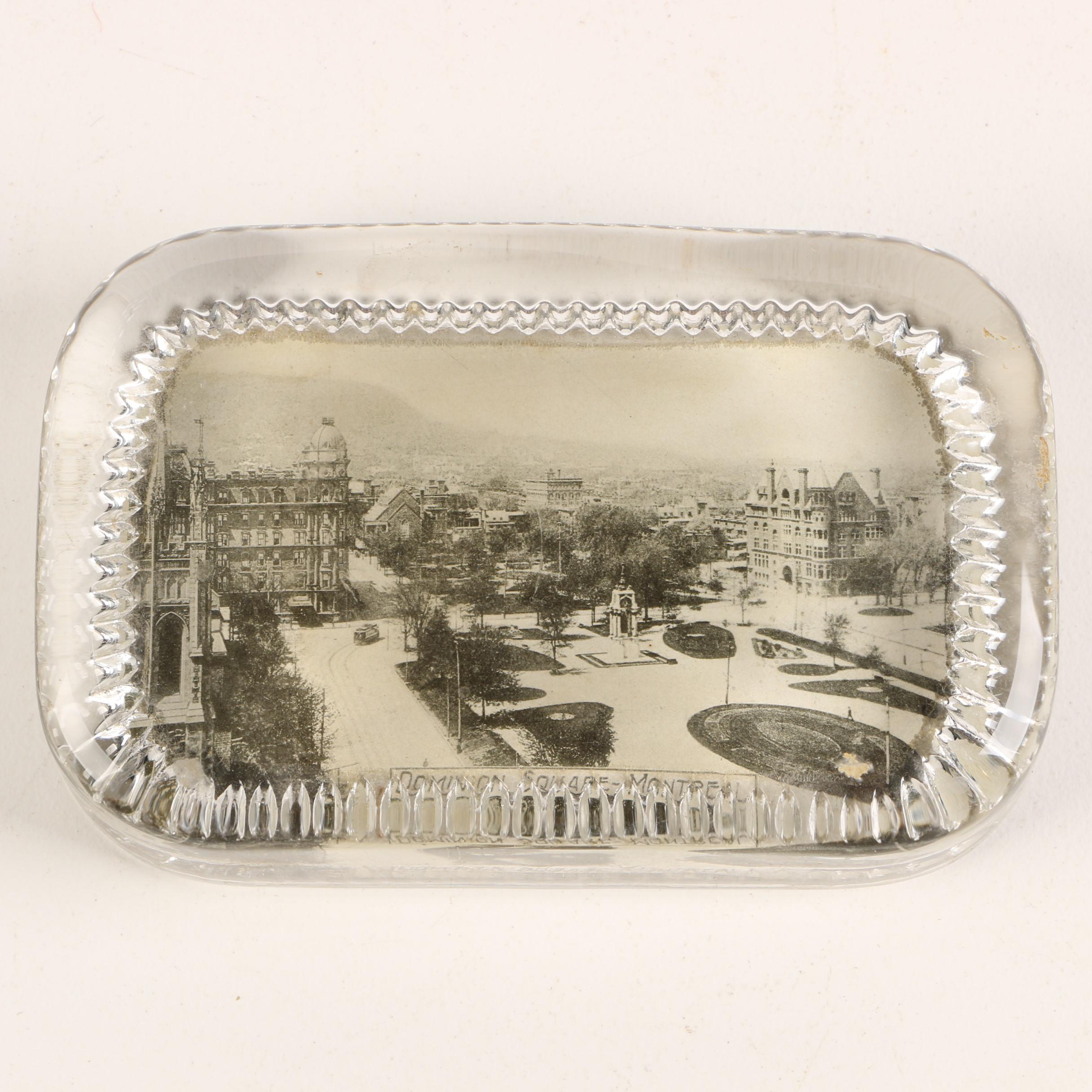 Lithographic Glass Paperweights