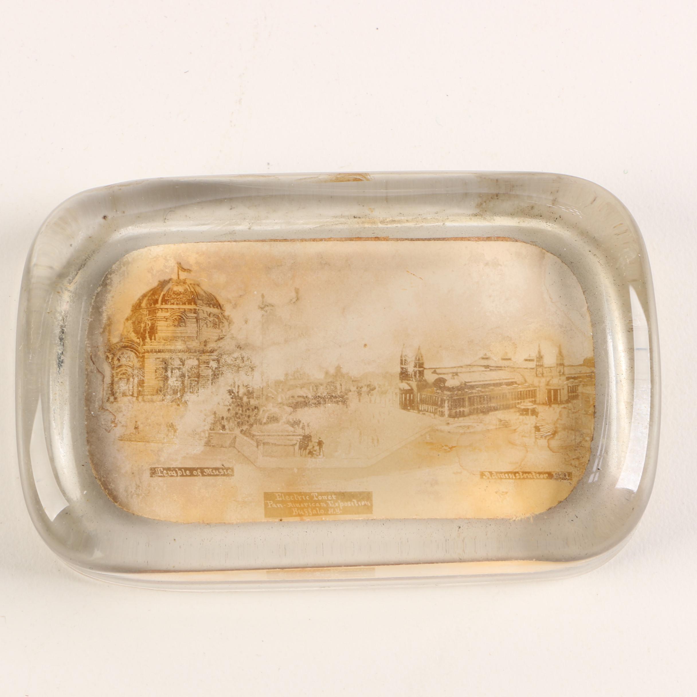 Lithographic Glass Paperweights