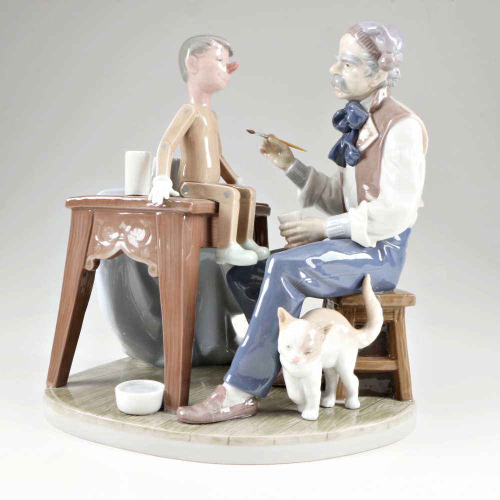 Lladro "Puppet Painter" Ceramic Figurine