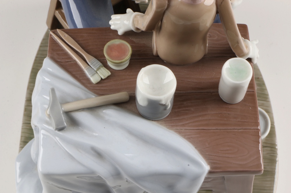 Lladro "Puppet Painter" Ceramic Figurine