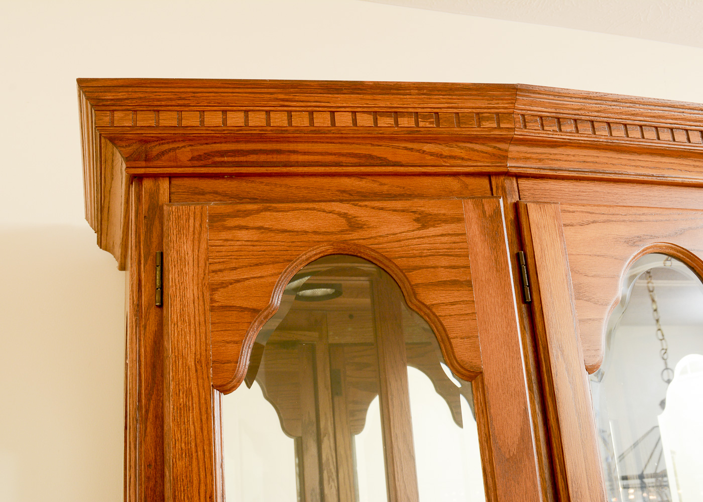 Cochrane Oak Lighted China Cabinet