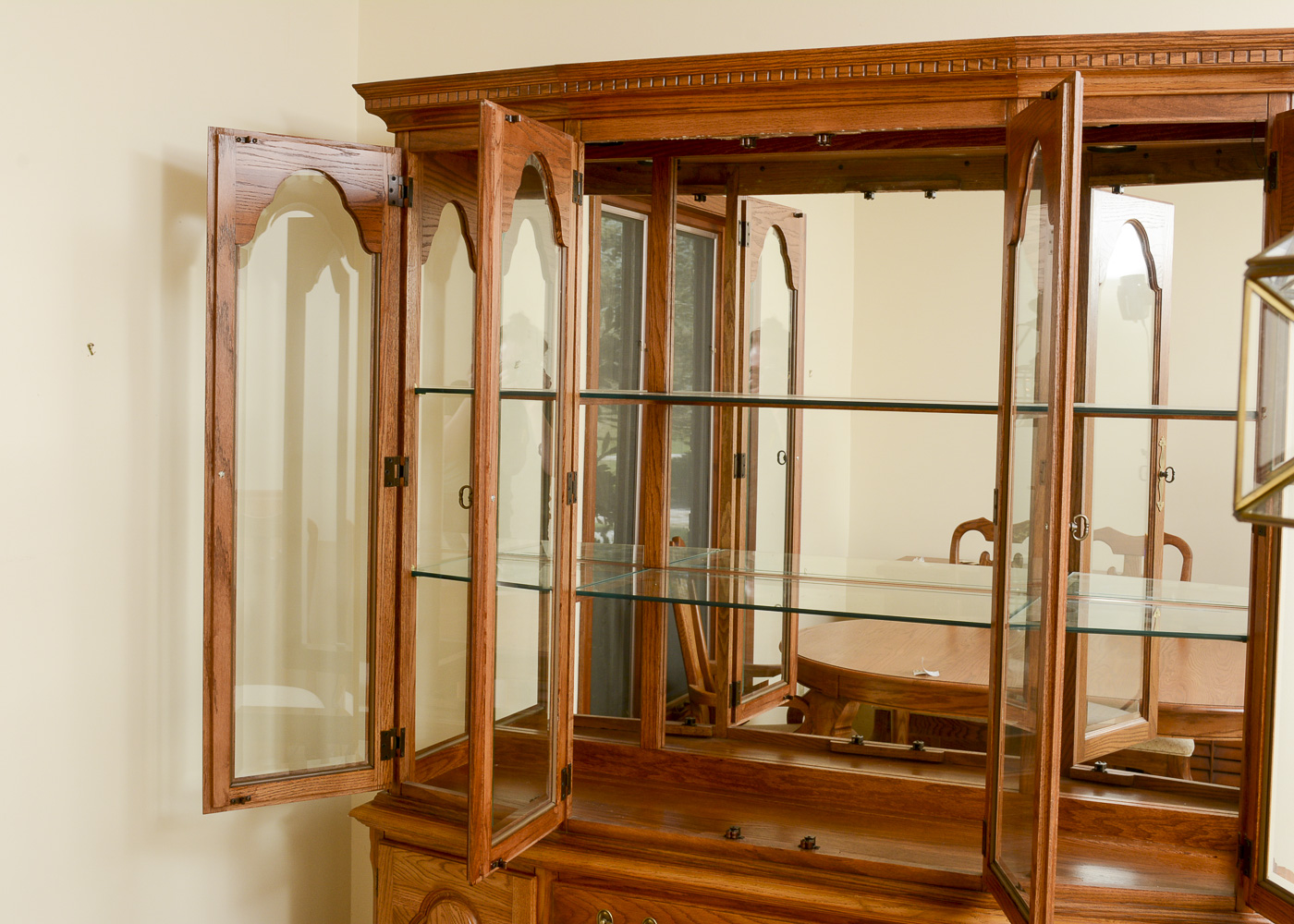 Cochrane Oak Lighted China Cabinet