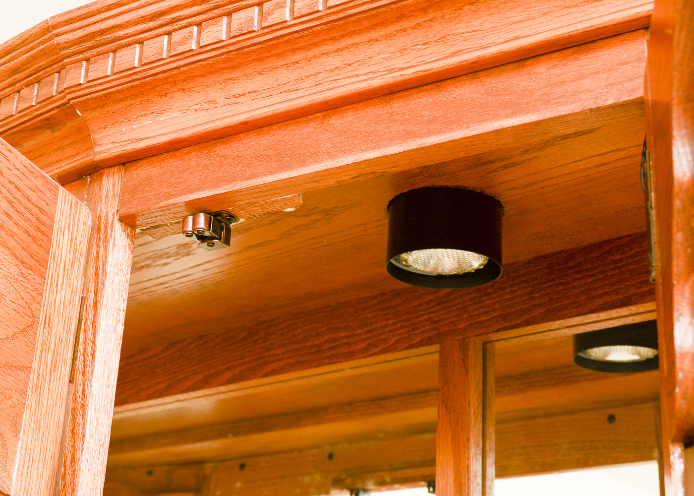 Cochrane Oak Lighted China Cabinet