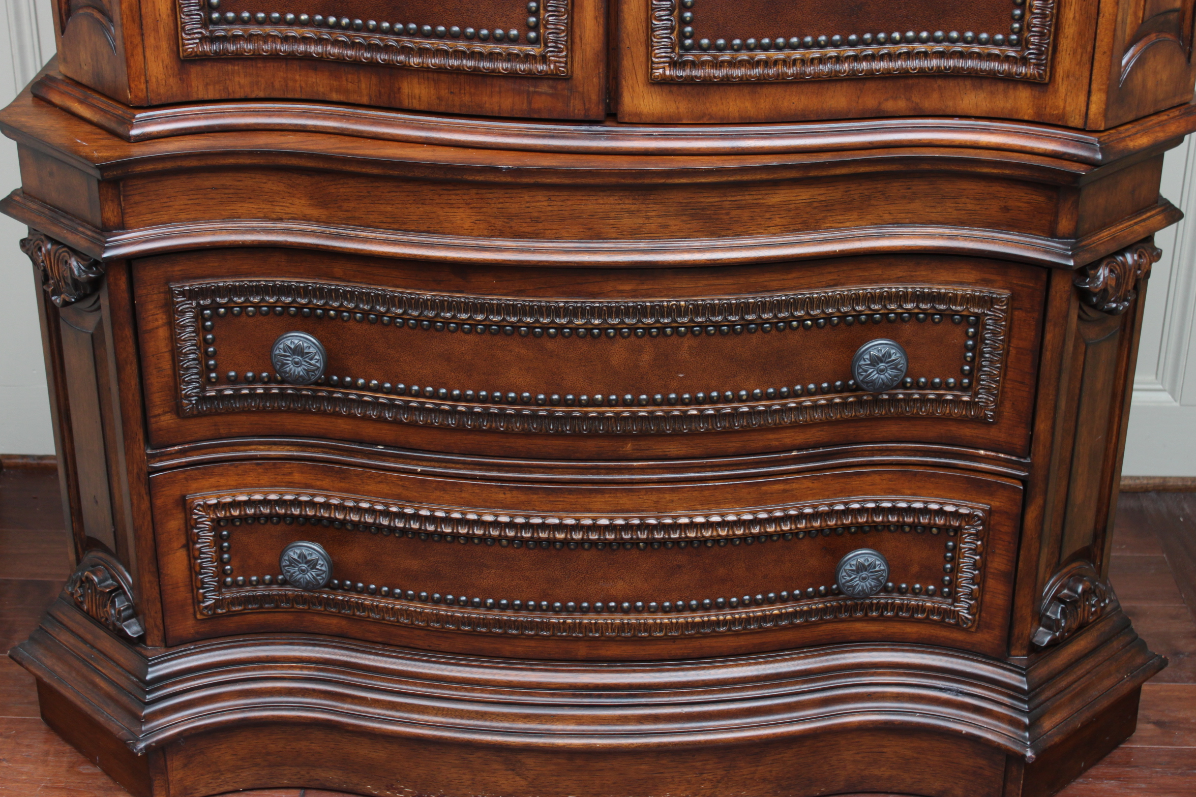 Louis XVI Inspired Serpentine Front Armoire by Pulaski Furniture