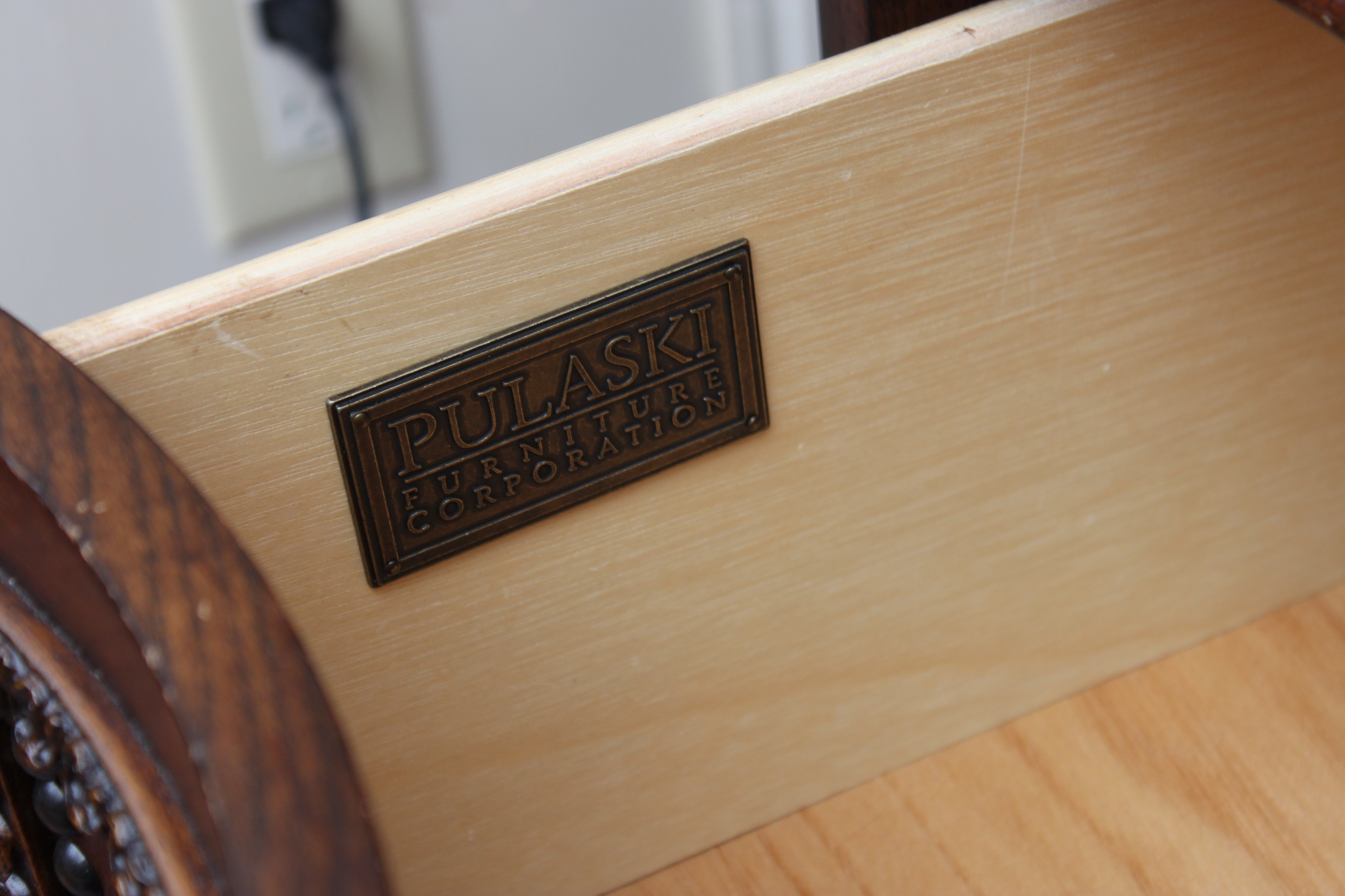 Louis XVI Inspired Serpentine Front Armoire by Pulaski Furniture