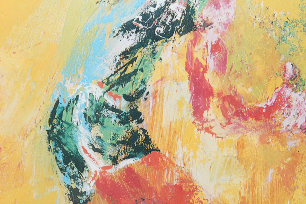Impressionist Style Basketball Lithograph
