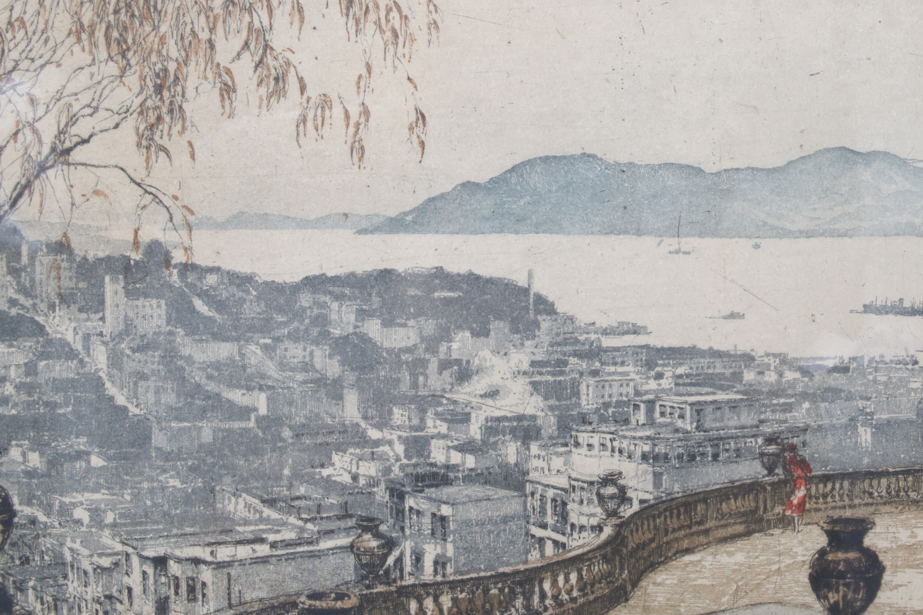 Original Luigi Kasimir Etching "San Francisco, Cali"