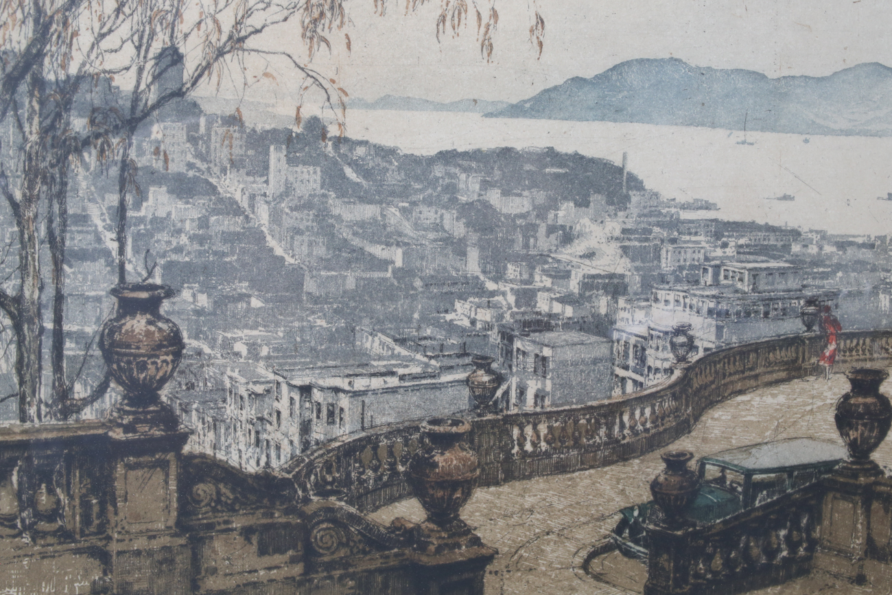 Original Luigi Kasimir Etching "San Francisco, Cali"