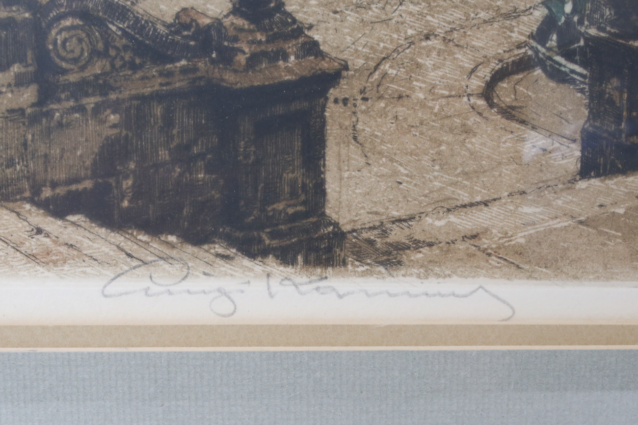 Original Luigi Kasimir Etching "San Francisco, Cali"