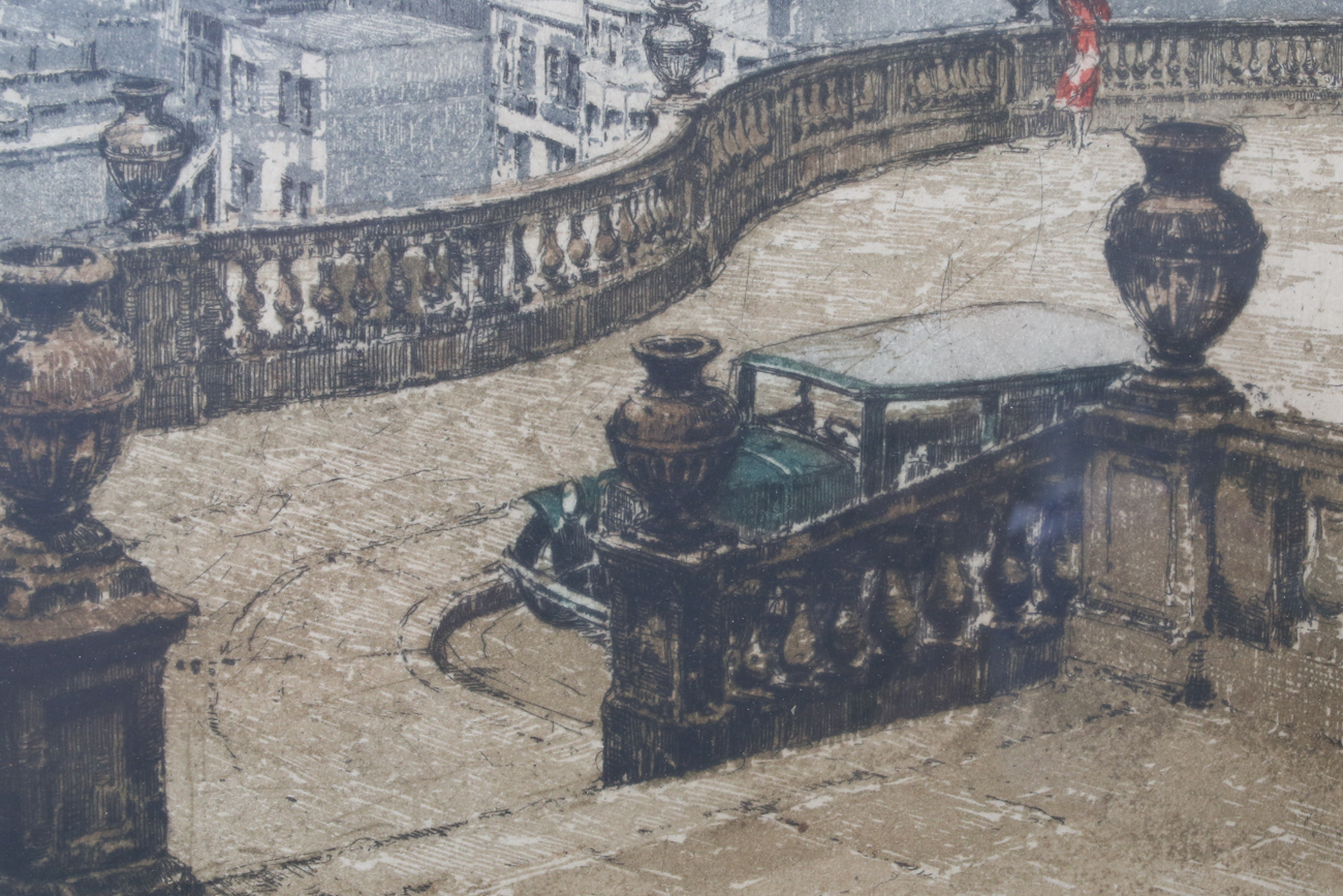 Original Luigi Kasimir Etching "San Francisco, Cali"