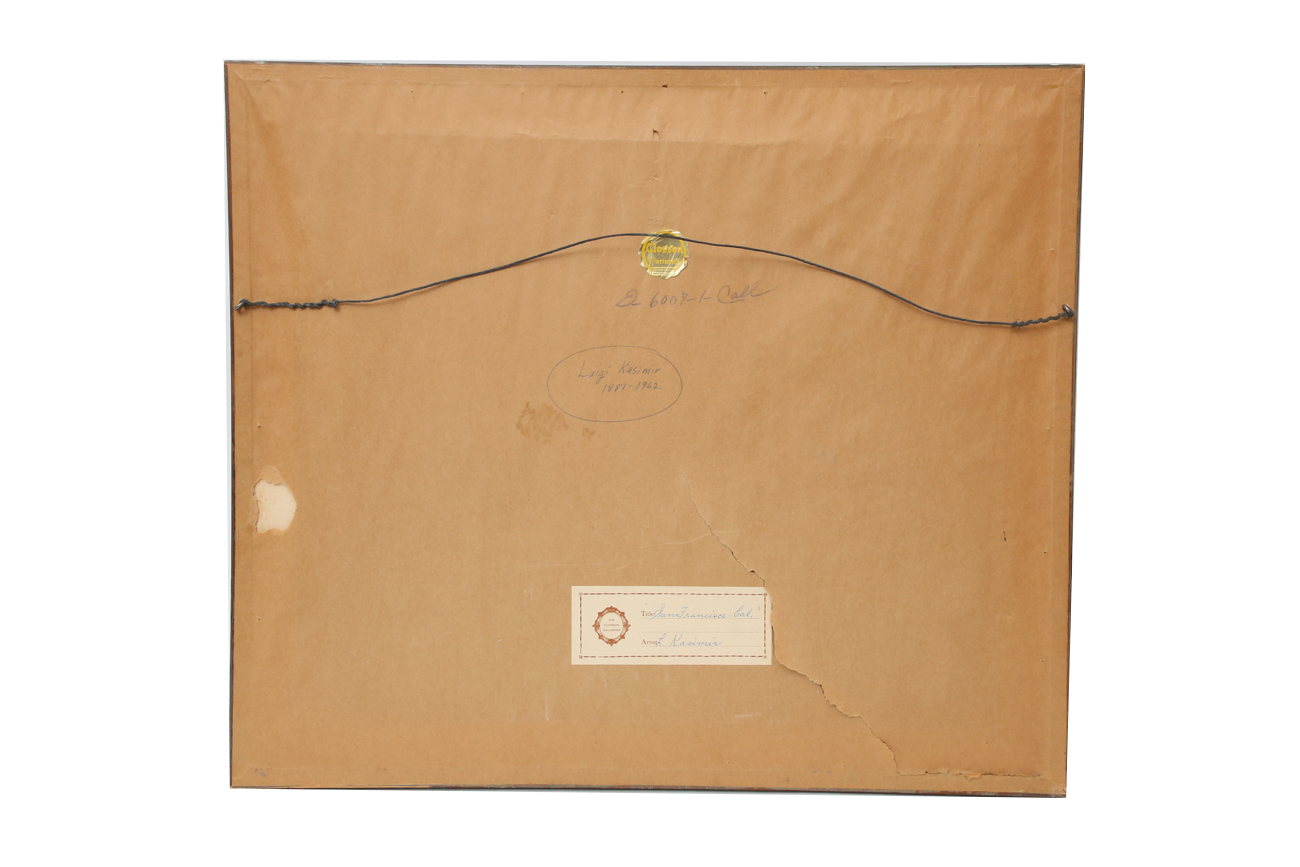 Original Luigi Kasimir Etching "San Francisco, Cali"