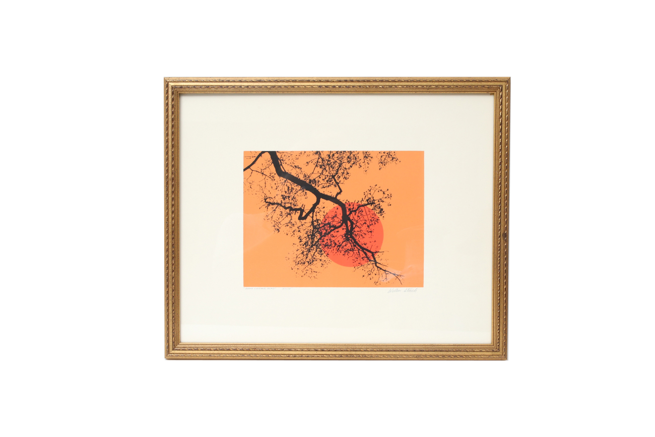 Signed Limited Edition William Streetch Serigraph "Along Cluster Road"