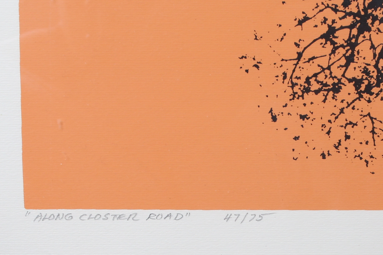 Signed Limited Edition William Streetch Serigraph "Along Cluster Road"