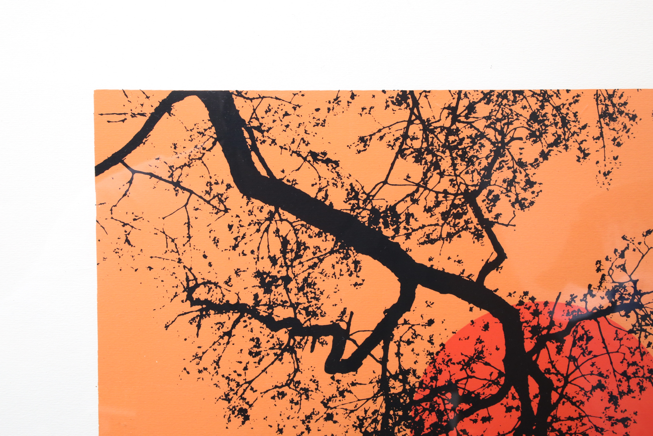 Signed Limited Edition William Streetch Serigraph "Along Cluster Road"