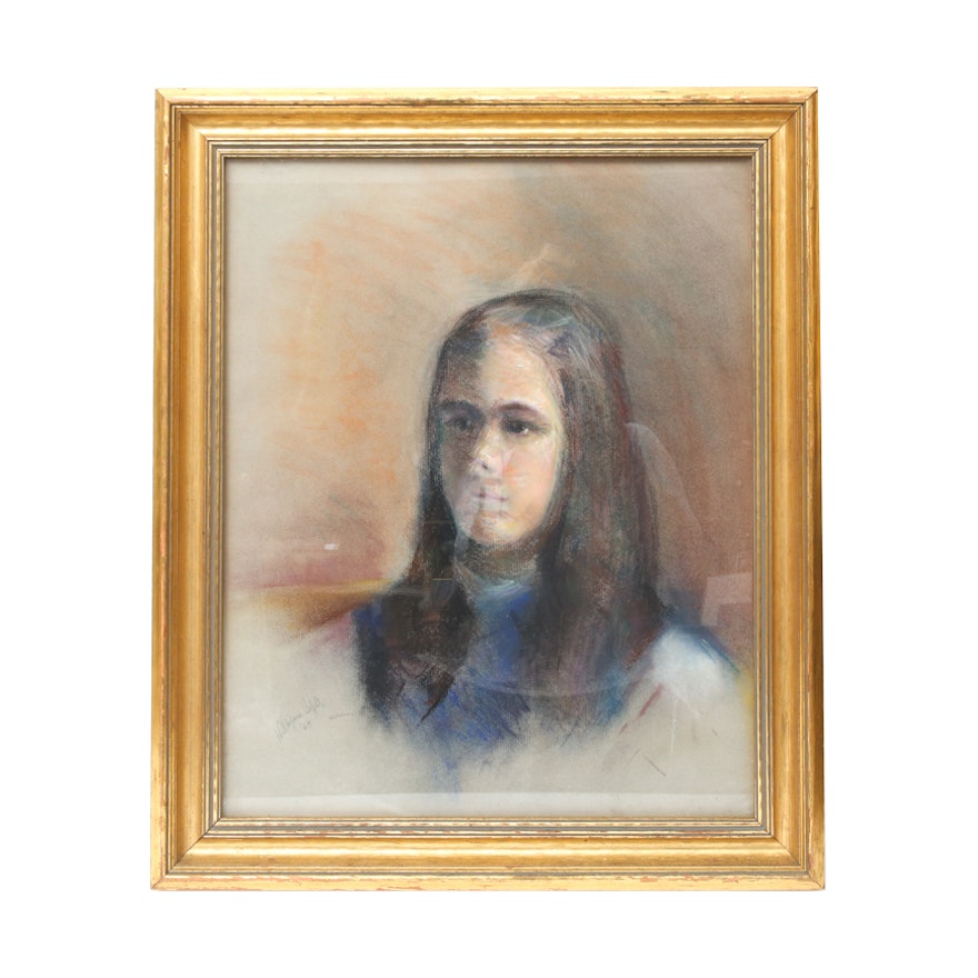 Hildegard Hefell Original Pastel Portrait