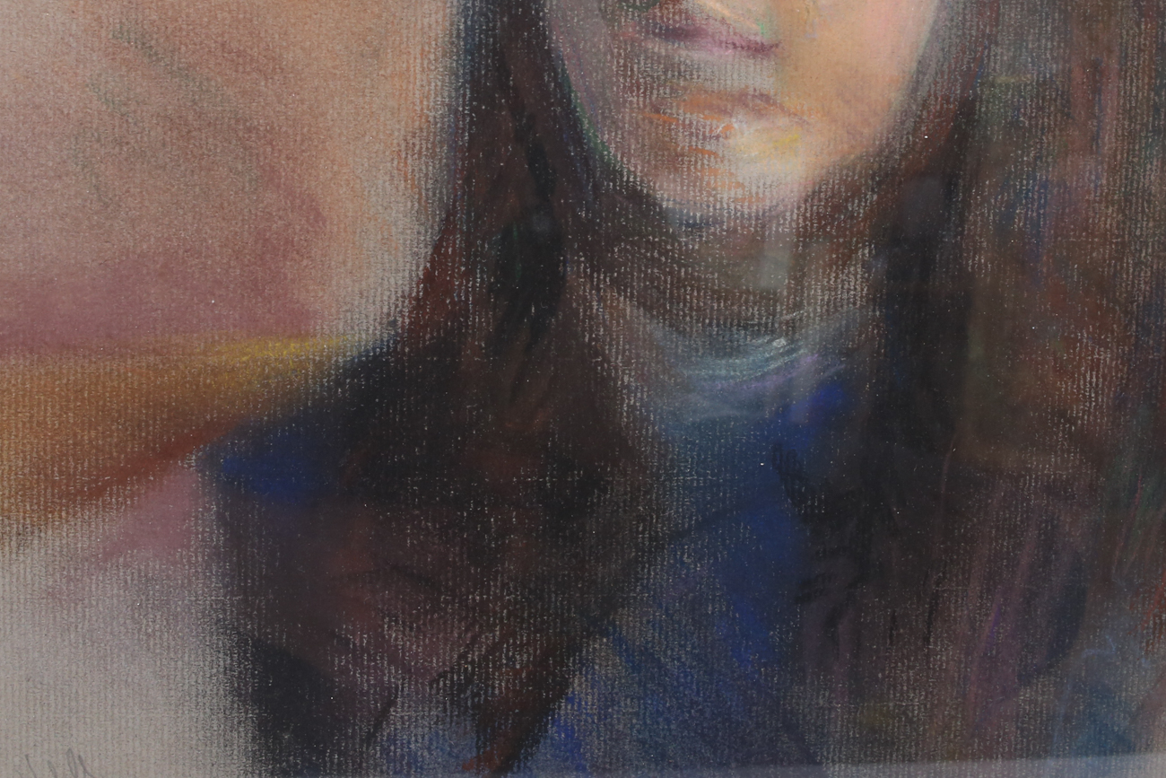 Hildegard Hefell Original Pastel Portrait