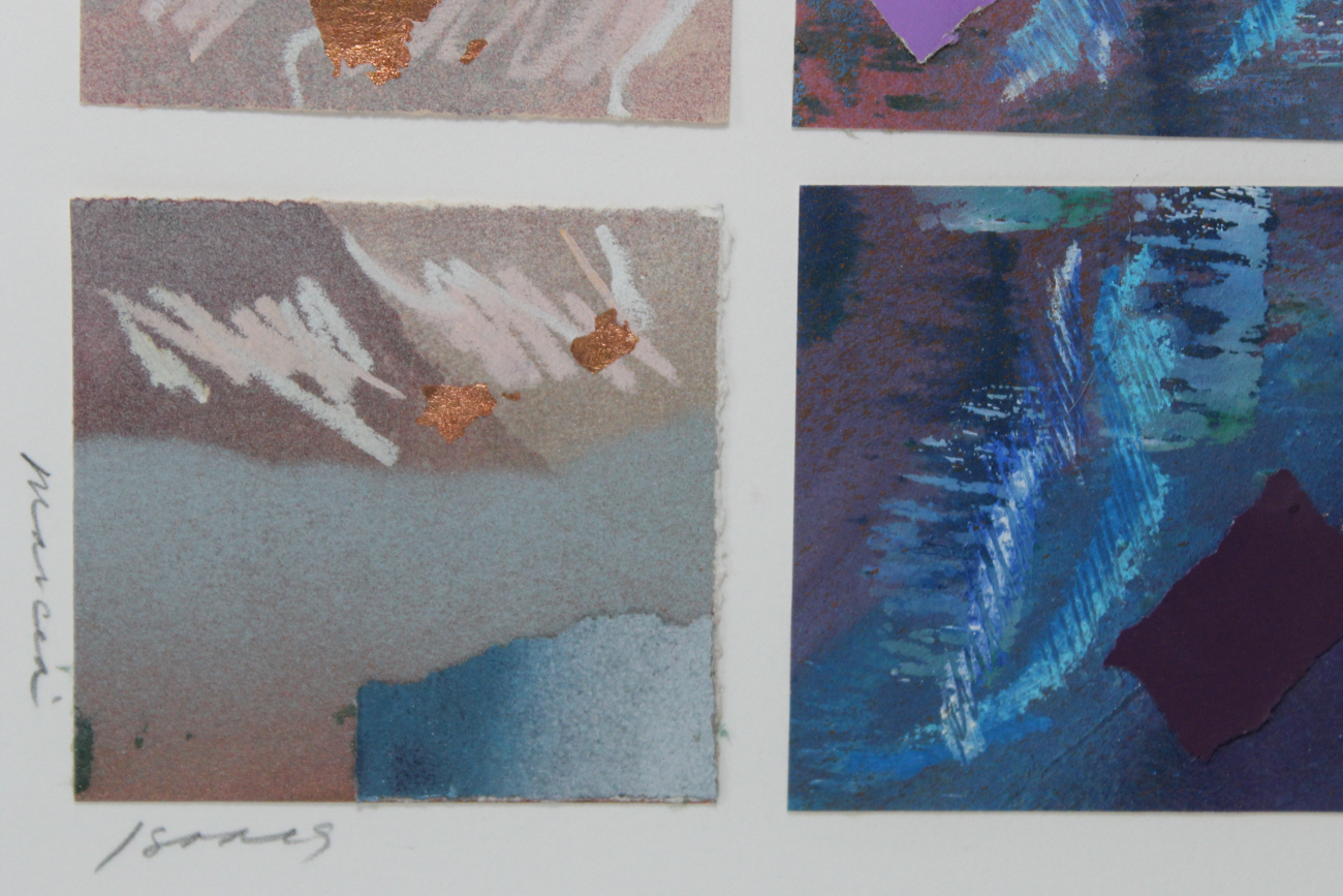 Pair of Marcia Isaacs Mixed Media Paintings