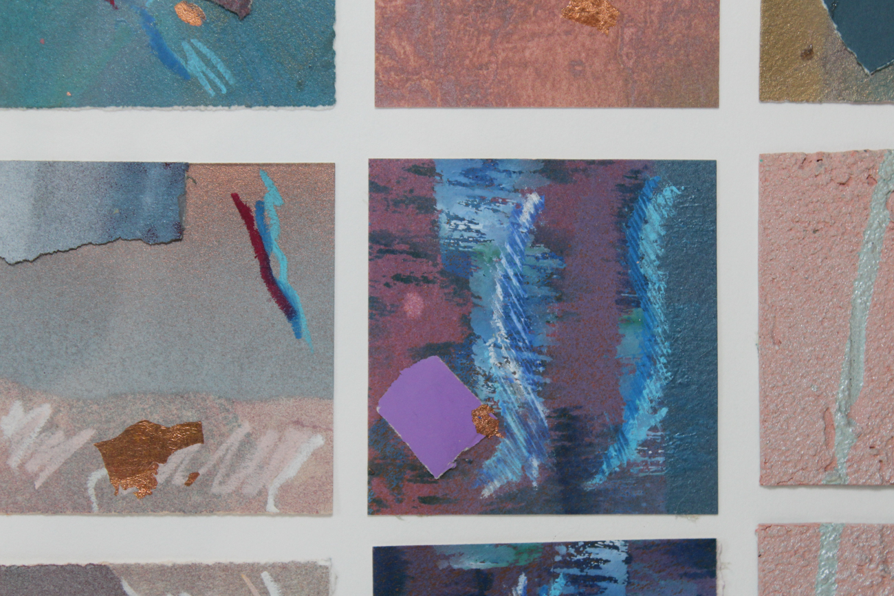 Pair of Marcia Isaacs Mixed Media Paintings